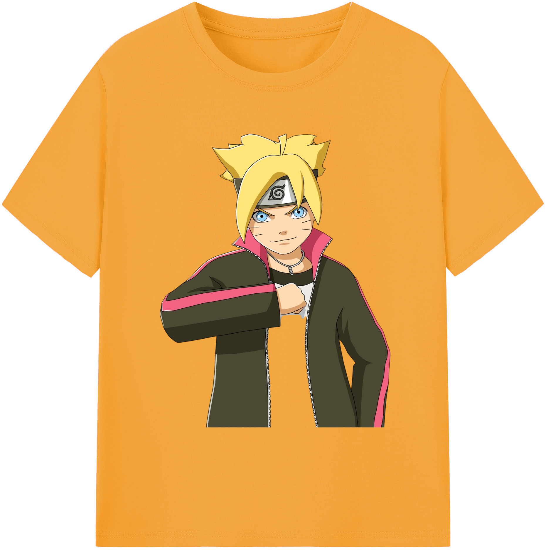 （画像用） NARUTO -ナルト- うずまき ボルト Uzumaki Boruto 綿100％ メンズ半袖Tシャツ｜肌触りやわらか＆通気性