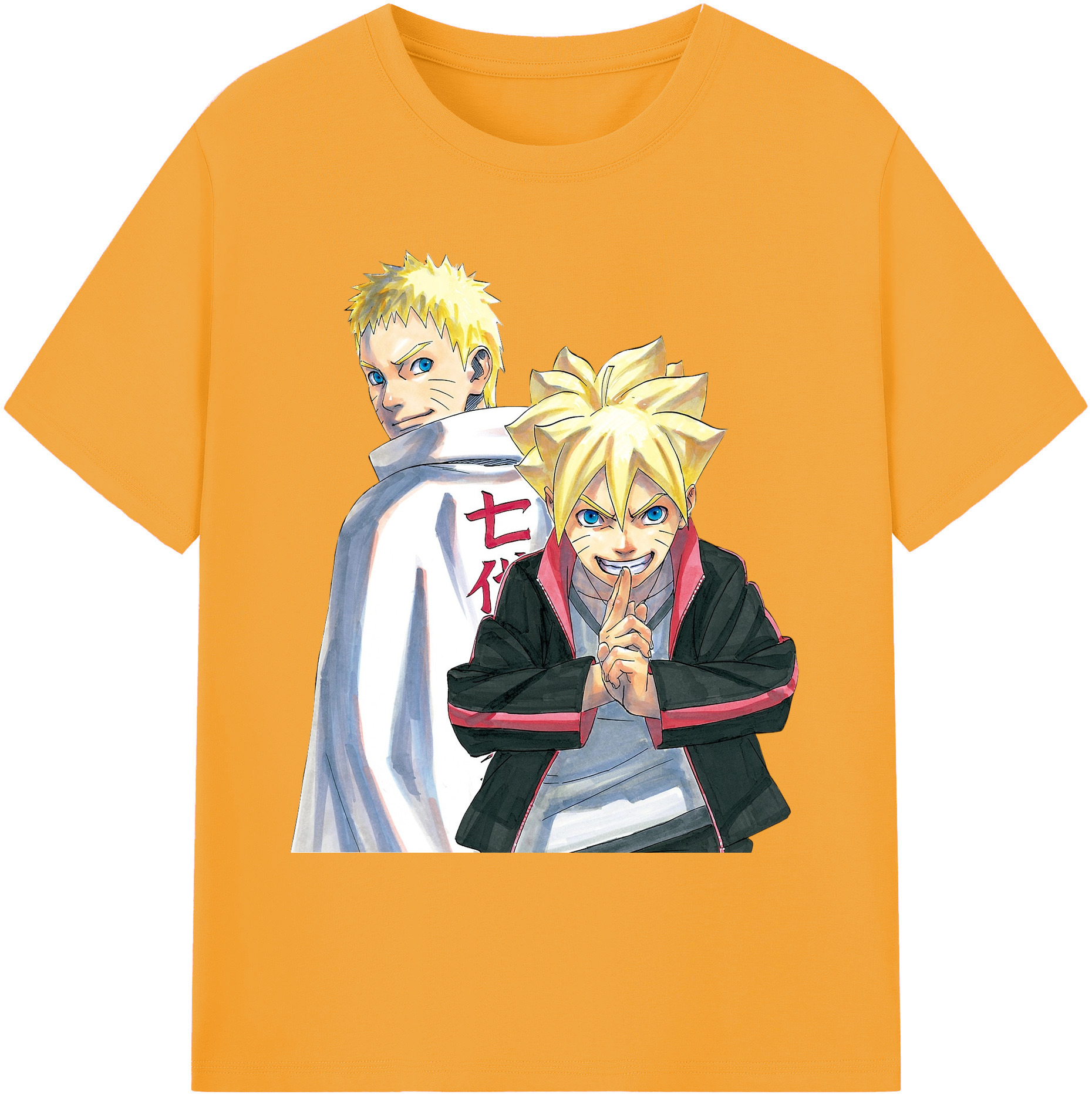 （画像用） NARUTO -ナルト- うずまき ボルト Uzumaki Boruto 綿100％ メンズ半袖Tシャツ｜肌触りやわらか＆通気性