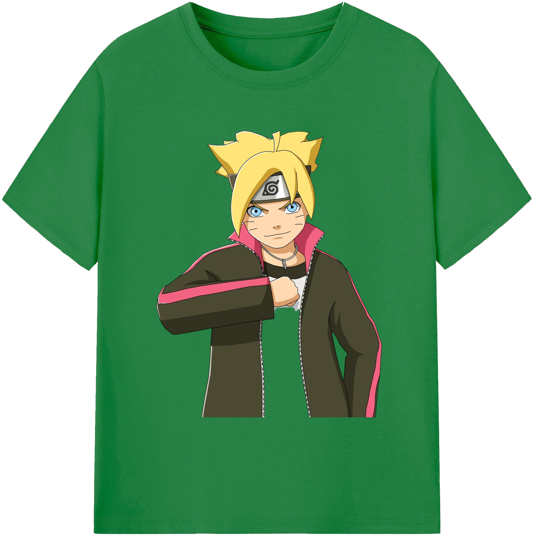 （画像用） NARUTO -ナルト- うずまき ボルト Uzumaki Boruto 綿100％ メンズ半袖Tシャツ｜肌触りやわらか＆通気性