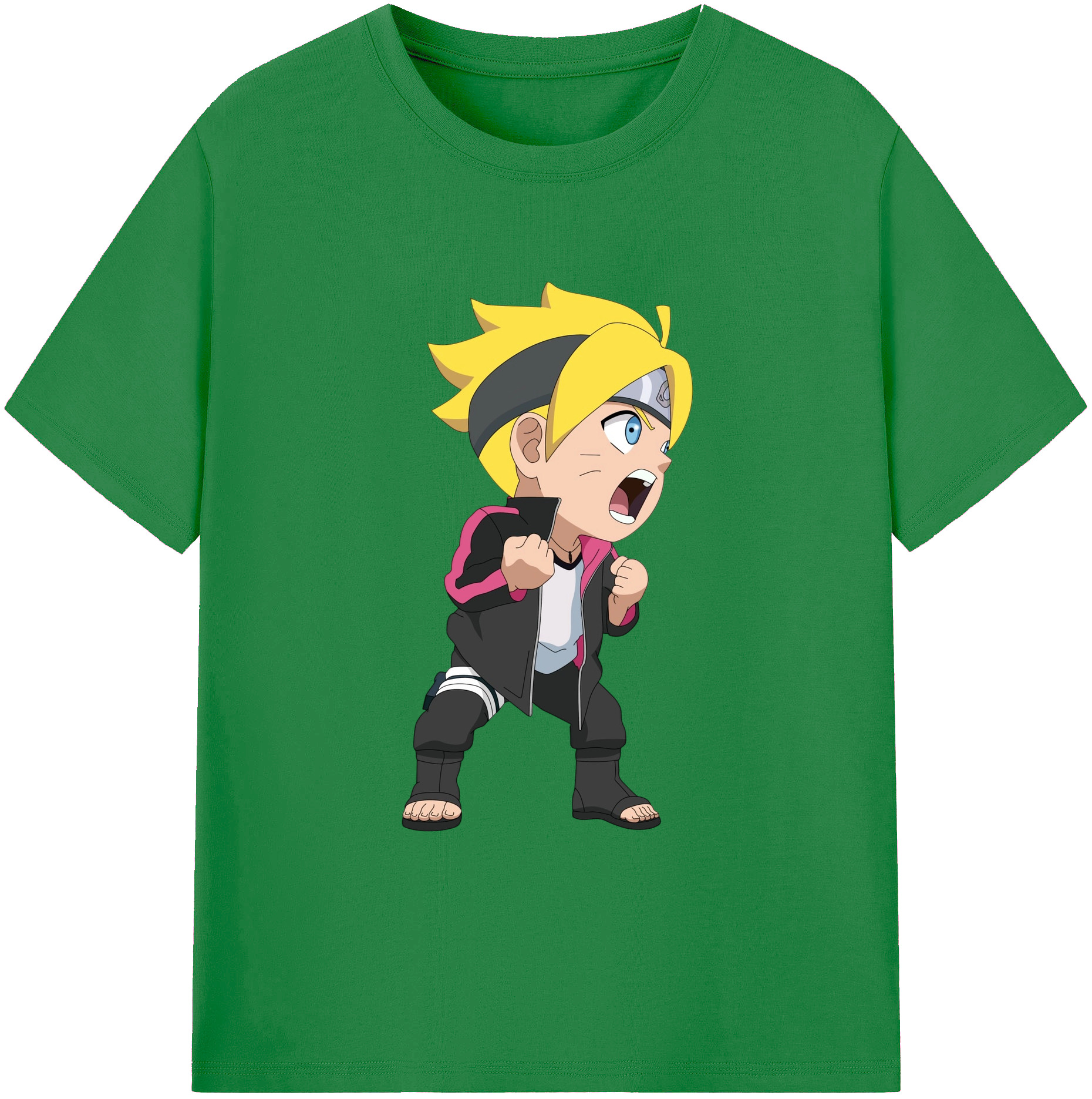 （画像用） NARUTO -ナルト- うずまき ボルト Uzumaki Boruto 綿100％ メンズ半袖Tシャツ｜肌触りやわらか＆通気性