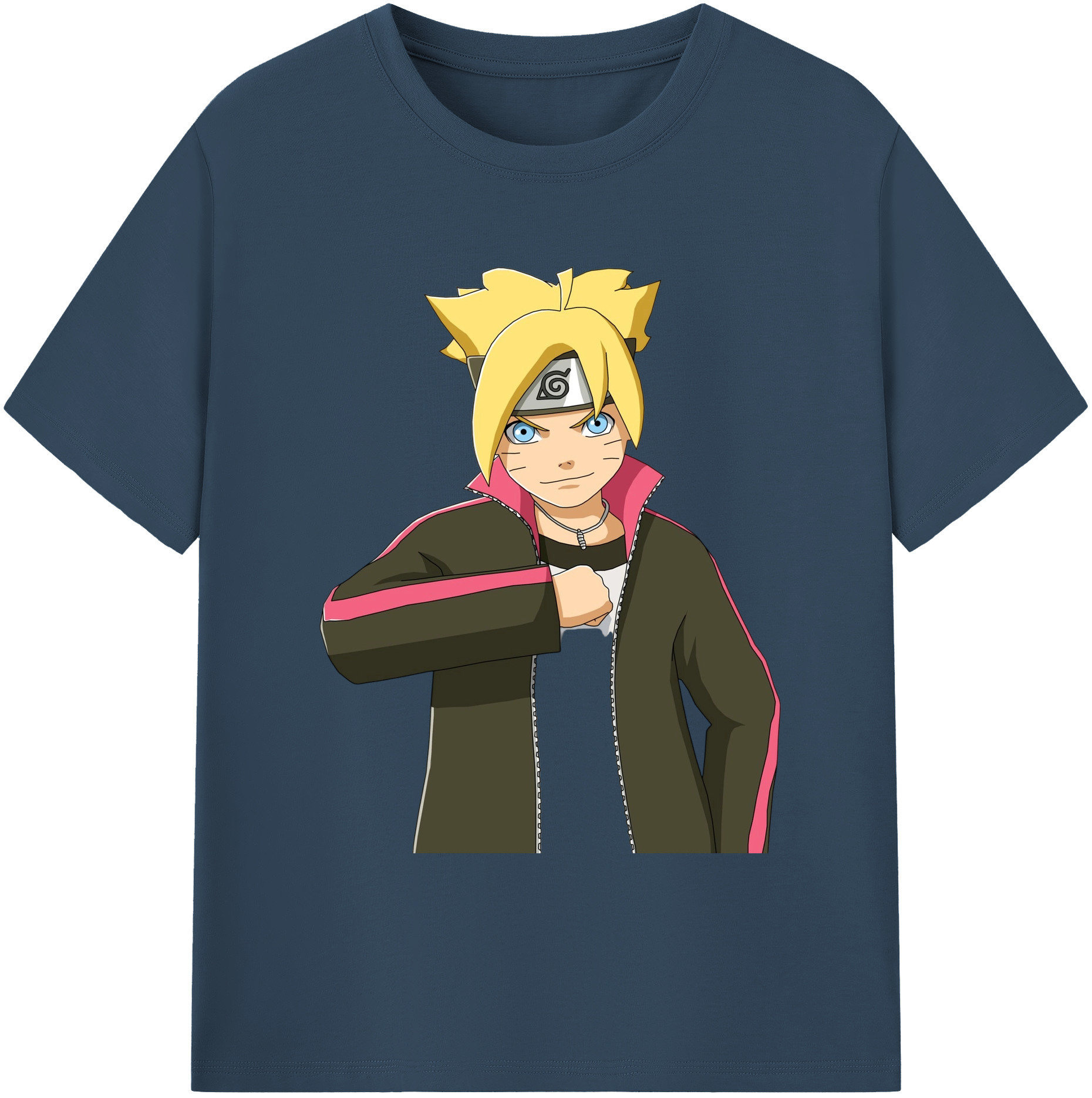 （画像用） NARUTO -ナルト- うずまき ボルト Uzumaki Boruto 綿100％ メンズ半袖Tシャツ｜肌触りやわらか＆通気性