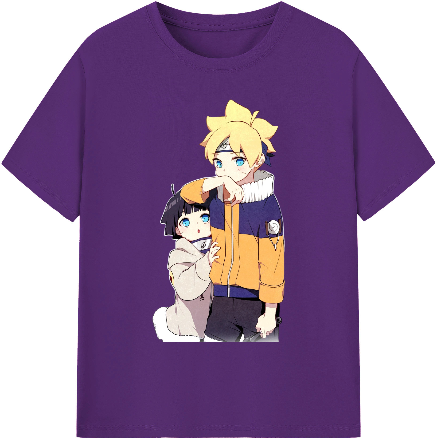 （画像用） NARUTO -ナルト- うずまき ボルト Uzumaki Boruto 綿100％ メンズ半袖Tシャツ｜肌触りやわらか＆通気性