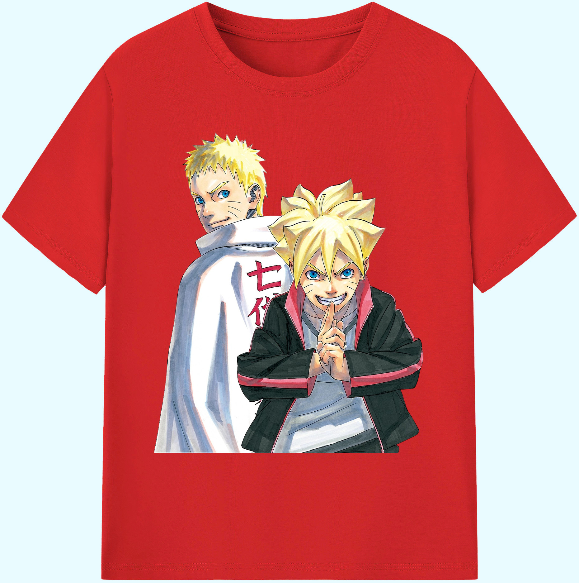 （画像用） NARUTO -ナルト- うずまき ボルト Uzumaki Boruto 綿100％ メンズ半袖Tシャツ｜肌触りやわらか＆通気性