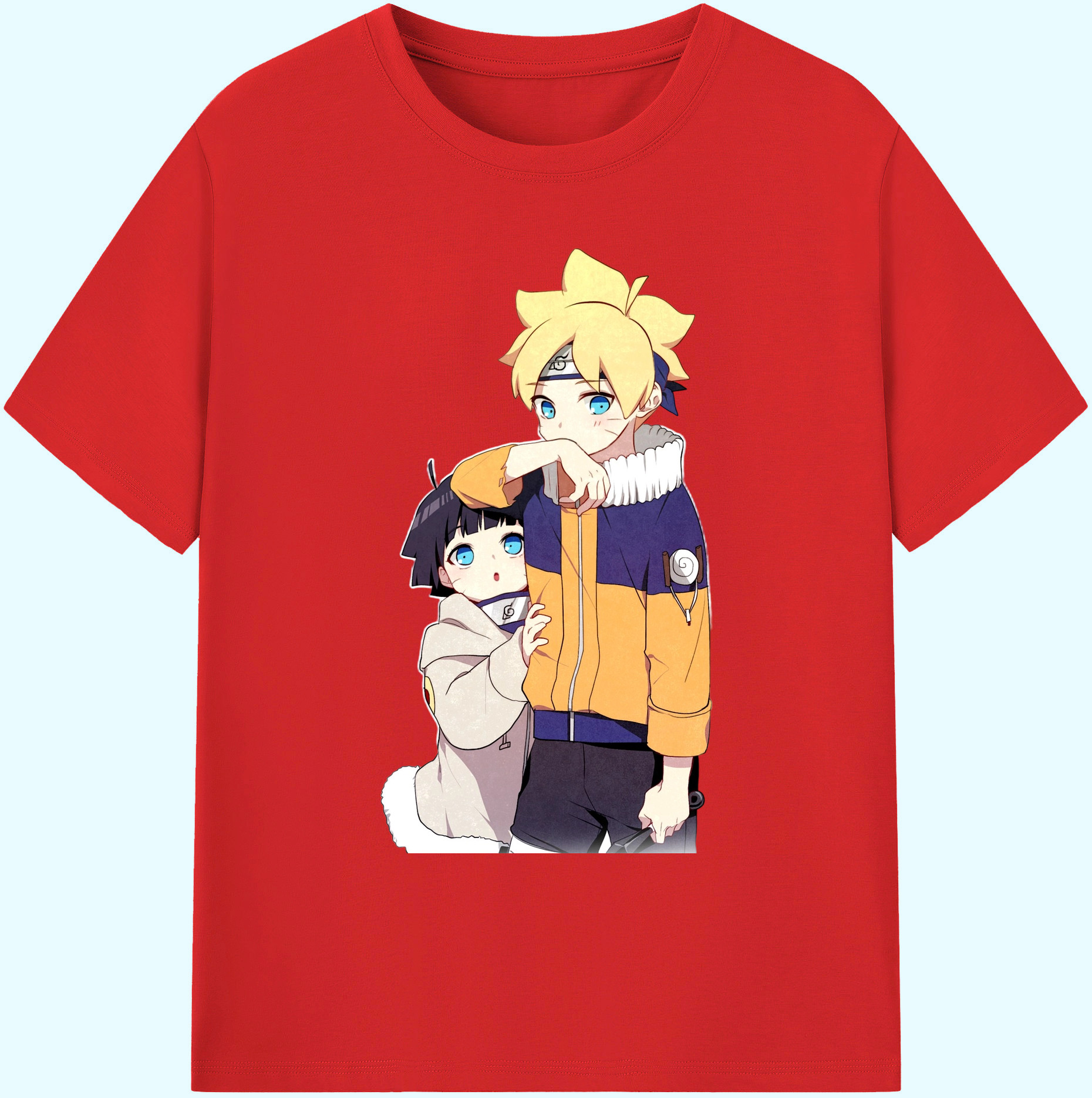 （画像用） NARUTO -ナルト- うずまき ボルト Uzumaki Boruto 綿100％ メンズ半袖Tシャツ｜肌触りやわらか＆通気性