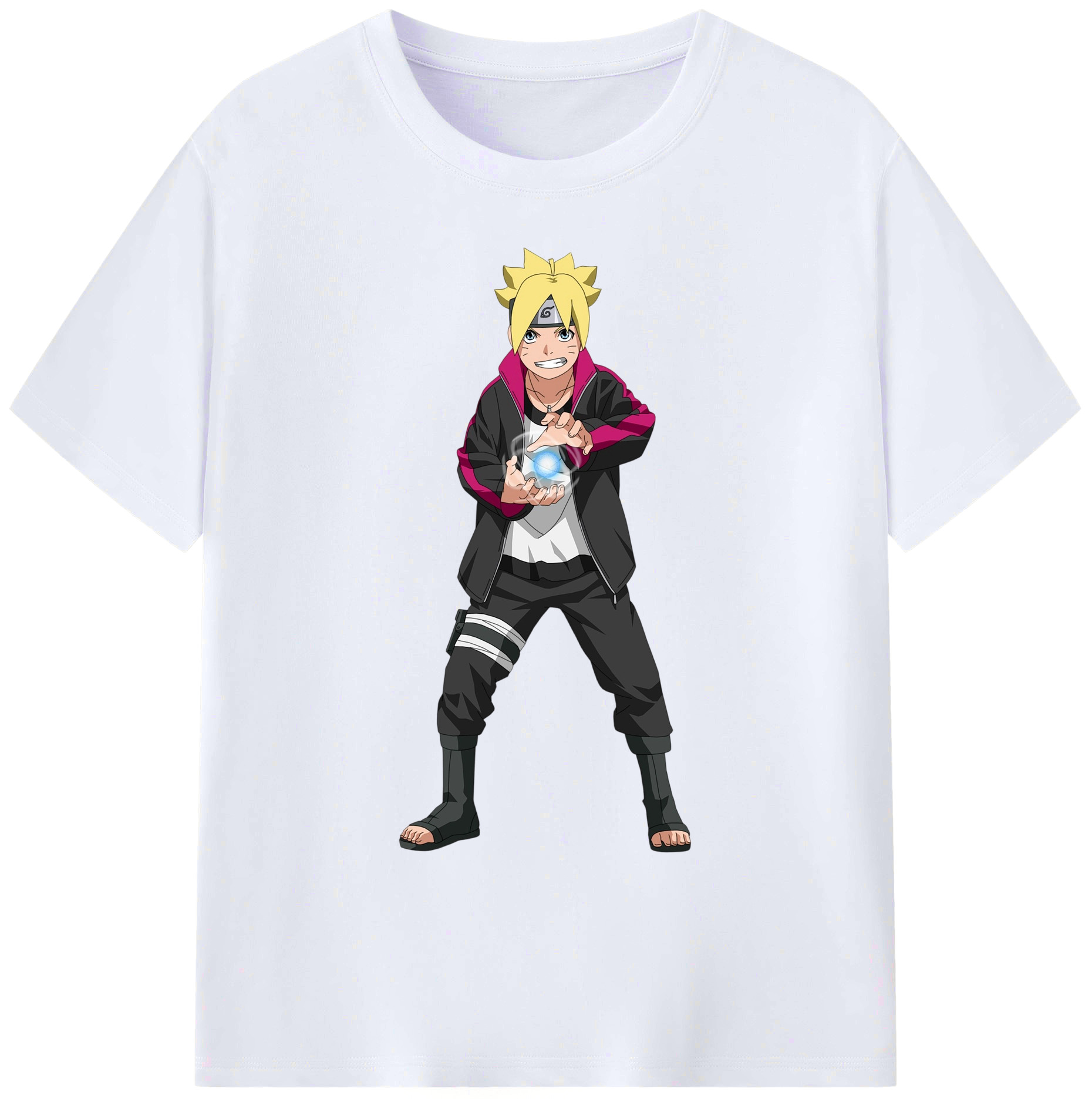 （画像用） NARUTO -ナルト- うずまき ボルト Uzumaki Boruto 綿100％ メンズ半袖Tシャツ｜肌触りやわらか＆通気性