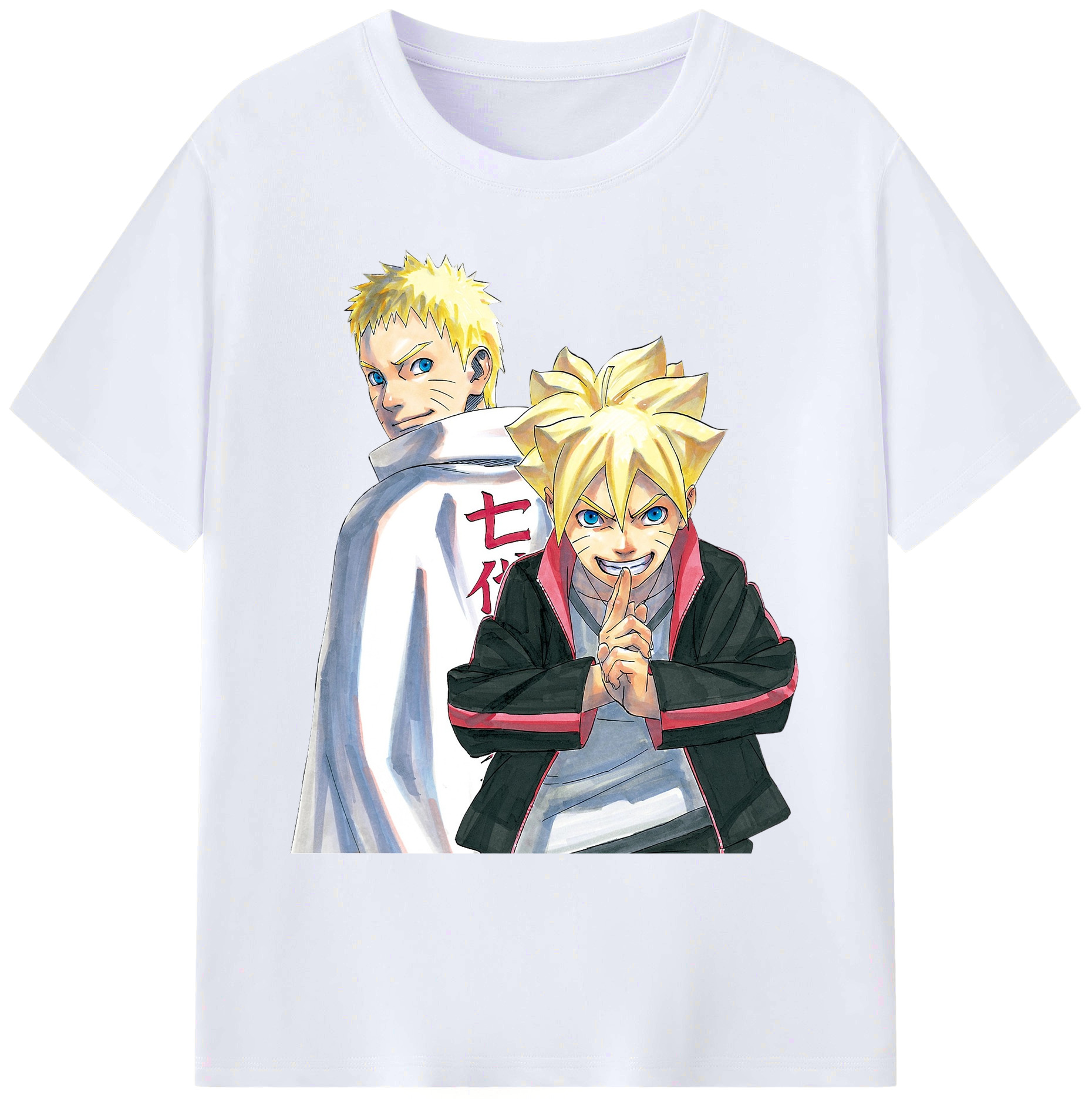 （画像用） NARUTO -ナルト- うずまき ボルト Uzumaki Boruto 綿100％ メンズ半袖Tシャツ｜肌触りやわらか＆通気性