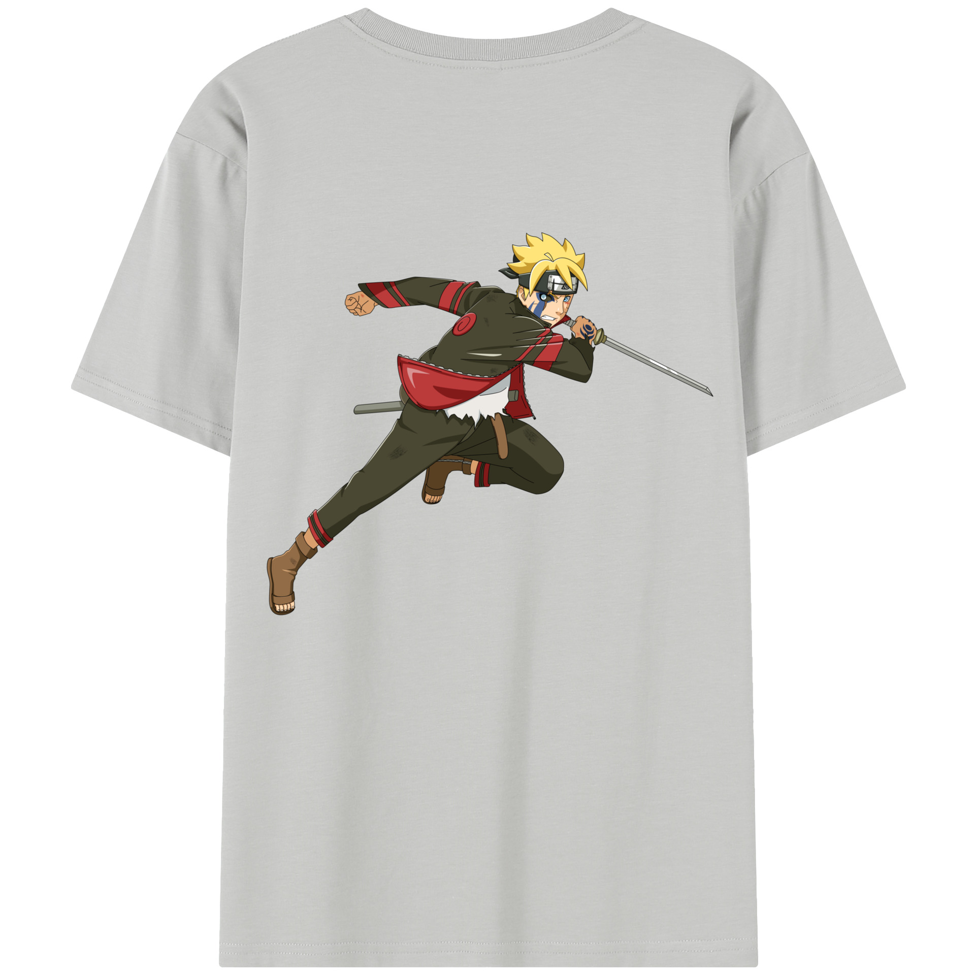 （画像用） NARUTO -ナルト- うずまき ボルト Uzumaki Boruto レディース半袖Tシャツ(バックプリント)