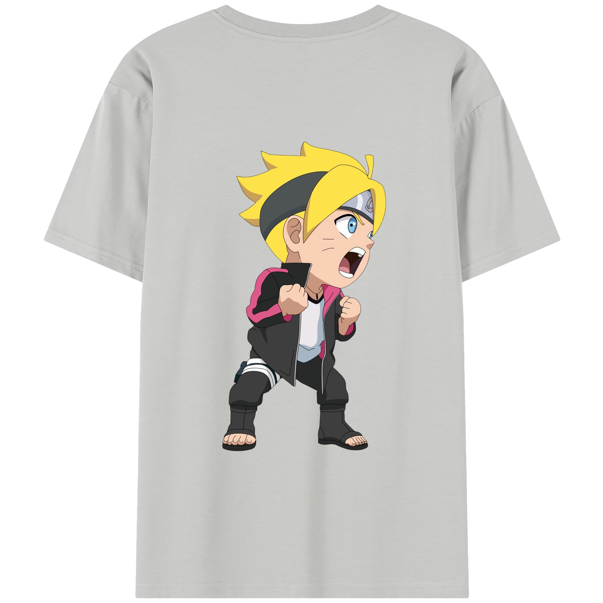 （画像用） NARUTO -ナルト- うずまき ボルト Uzumaki Boruto レディース半袖Tシャツ(バックプリント)