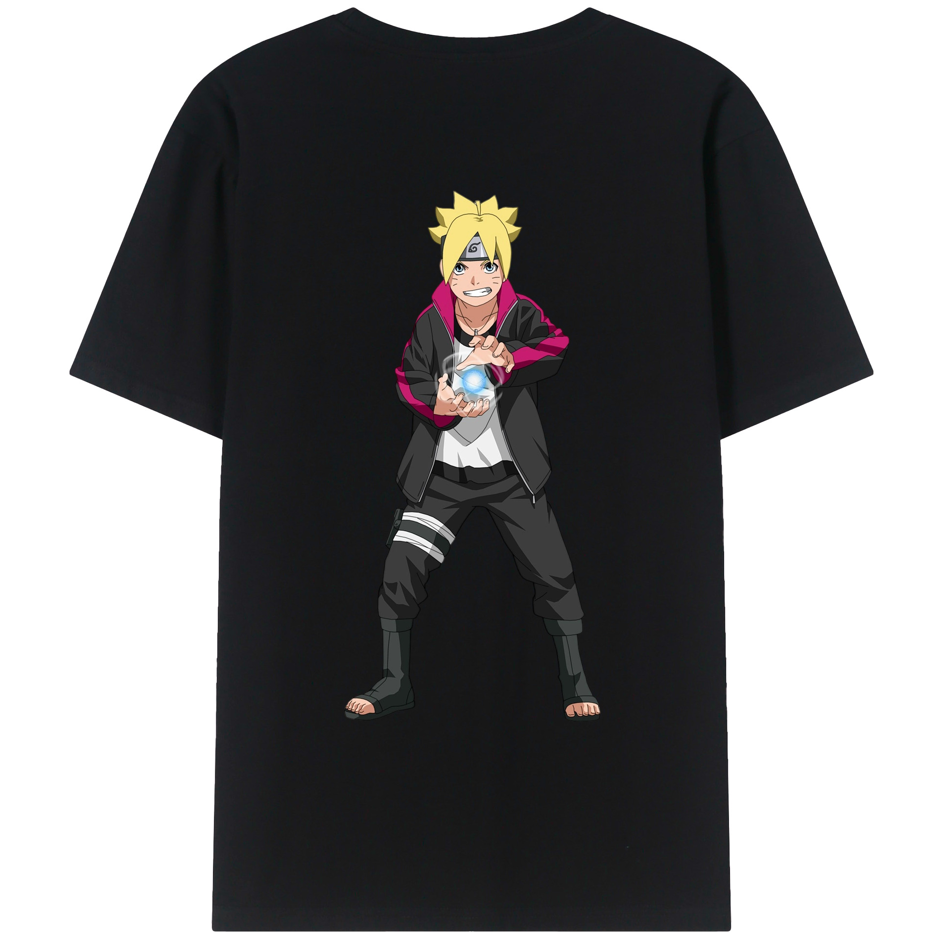 （画像用） NARUTO -ナルト- うずまき ボルト Uzumaki Boruto レディース半袖Tシャツ(バックプリント)