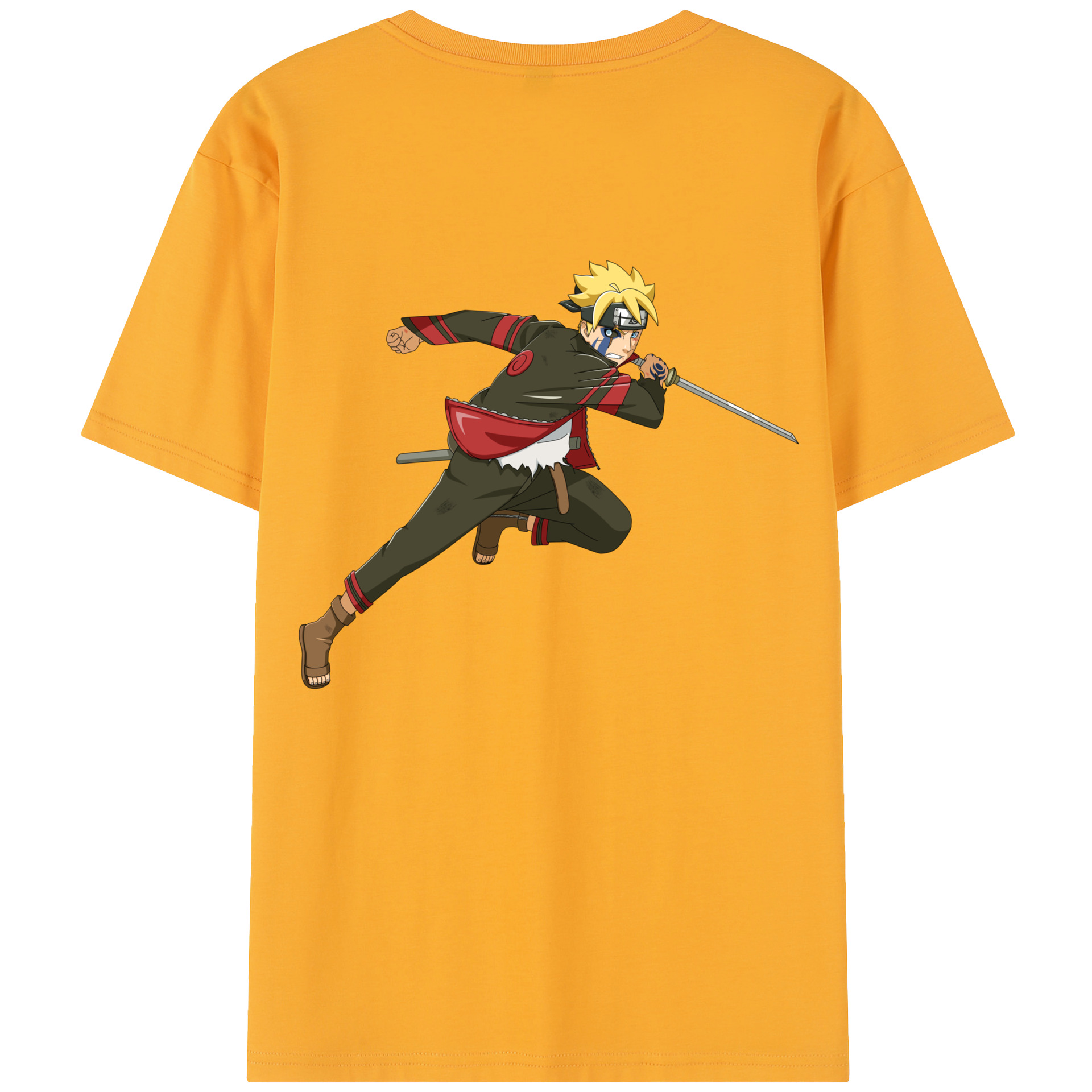 （画像用） NARUTO -ナルト- うずまき ボルト Uzumaki Boruto レディース半袖Tシャツ(バックプリント)