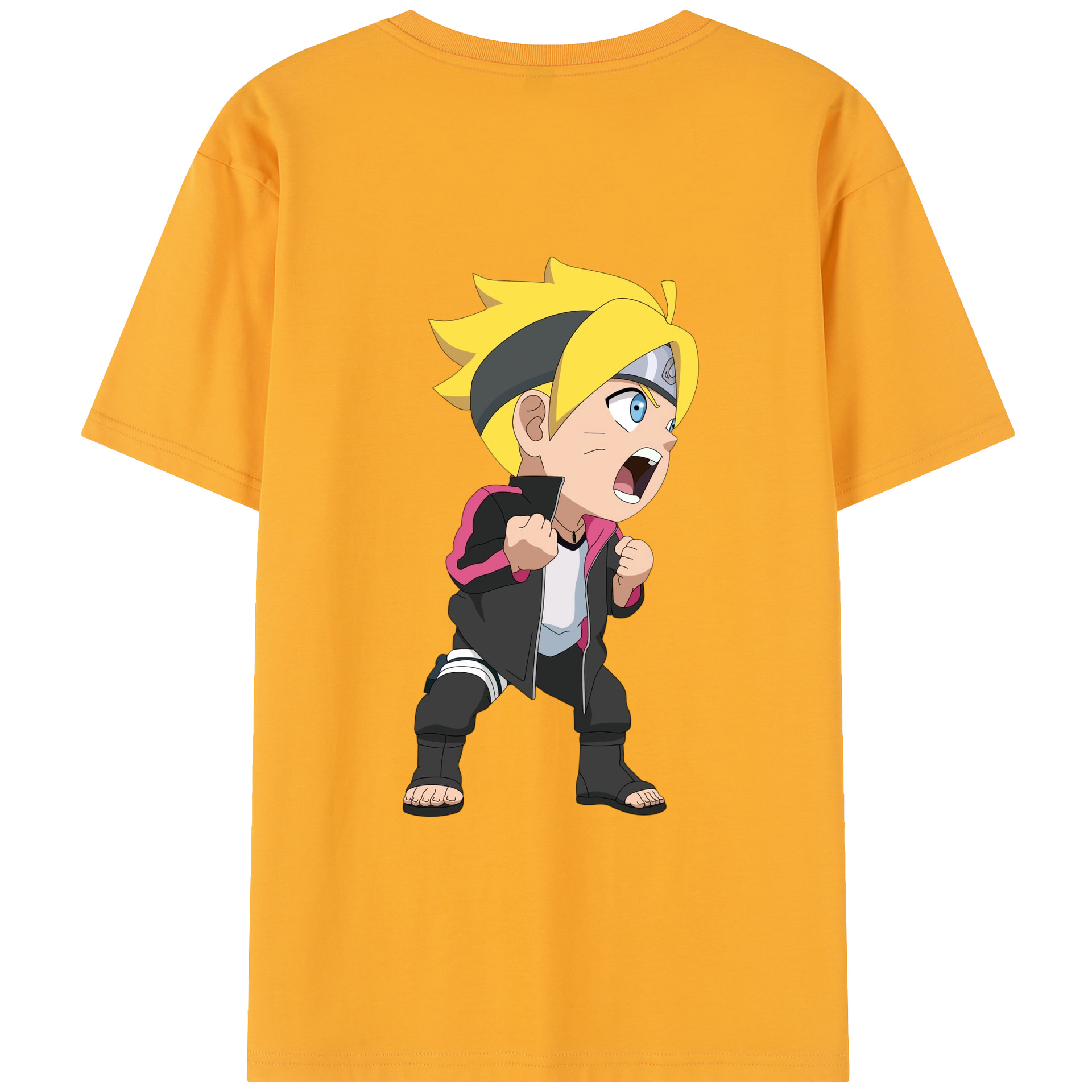 （画像用） NARUTO -ナルト- うずまき ボルト Uzumaki Boruto レディース半袖Tシャツ(バックプリント)