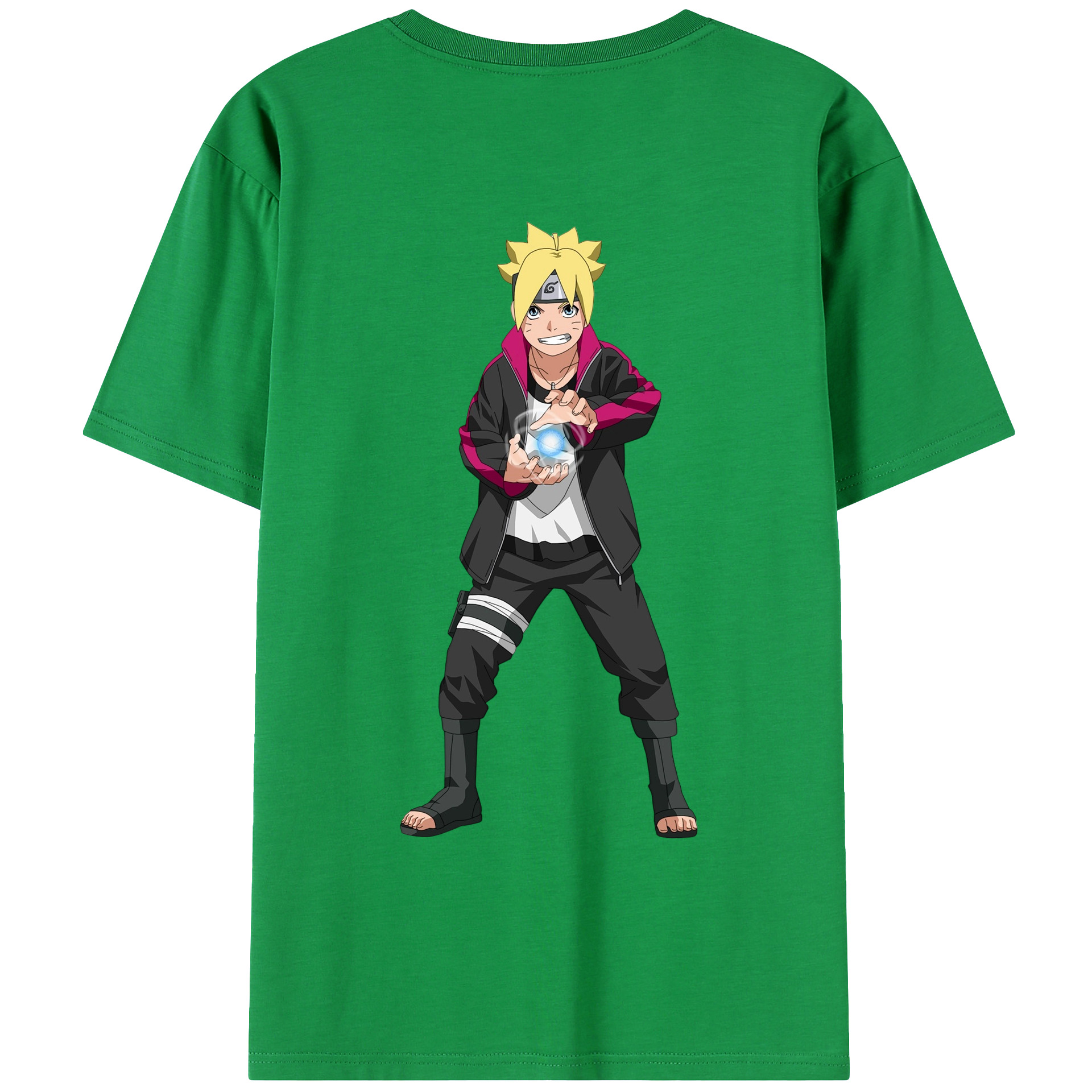 （画像用） NARUTO -ナルト- うずまき ボルト Uzumaki Boruto レディース半袖Tシャツ(バックプリント)
