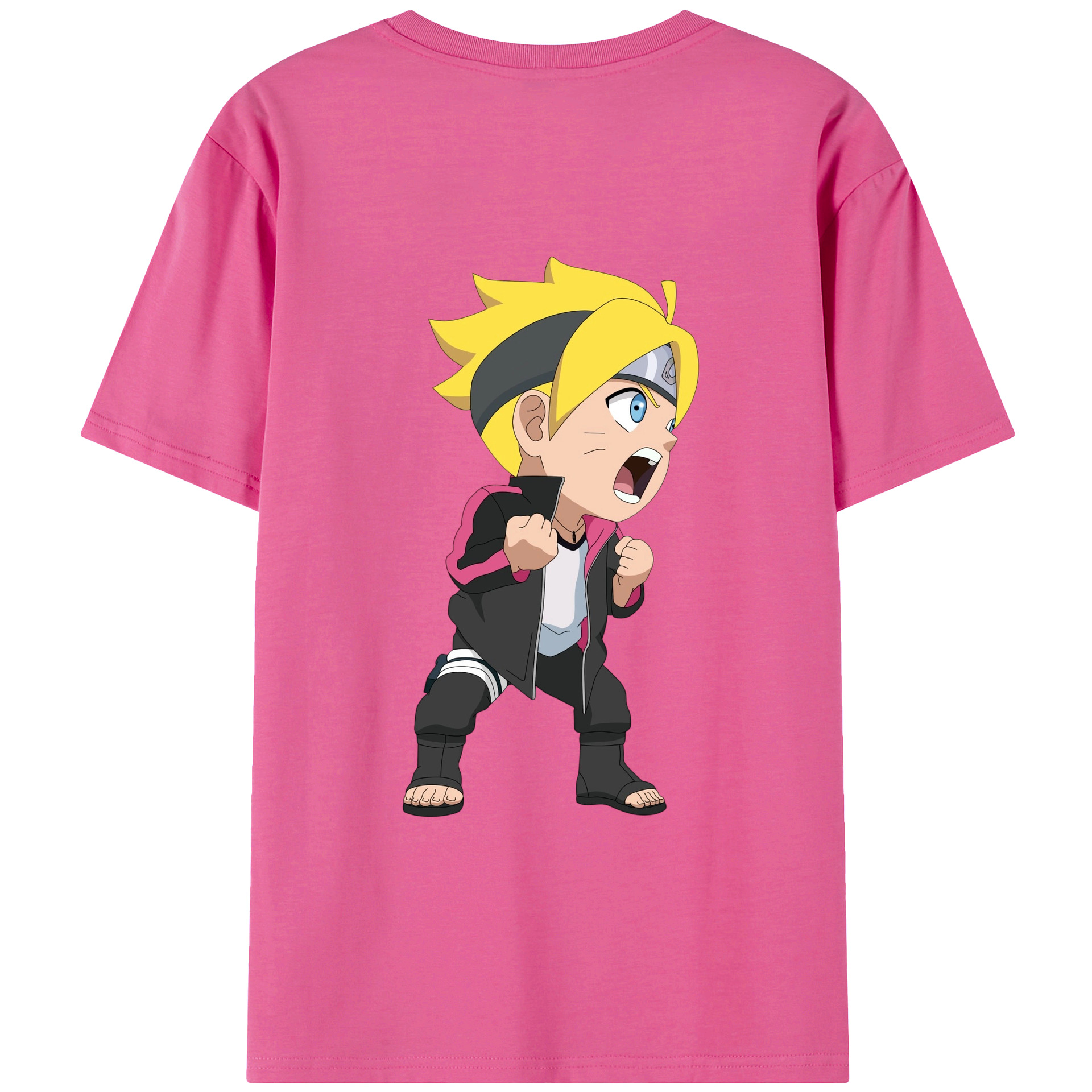 （画像用） NARUTO -ナルト- うずまき ボルト Uzumaki Boruto レディース半袖Tシャツ(バックプリント)