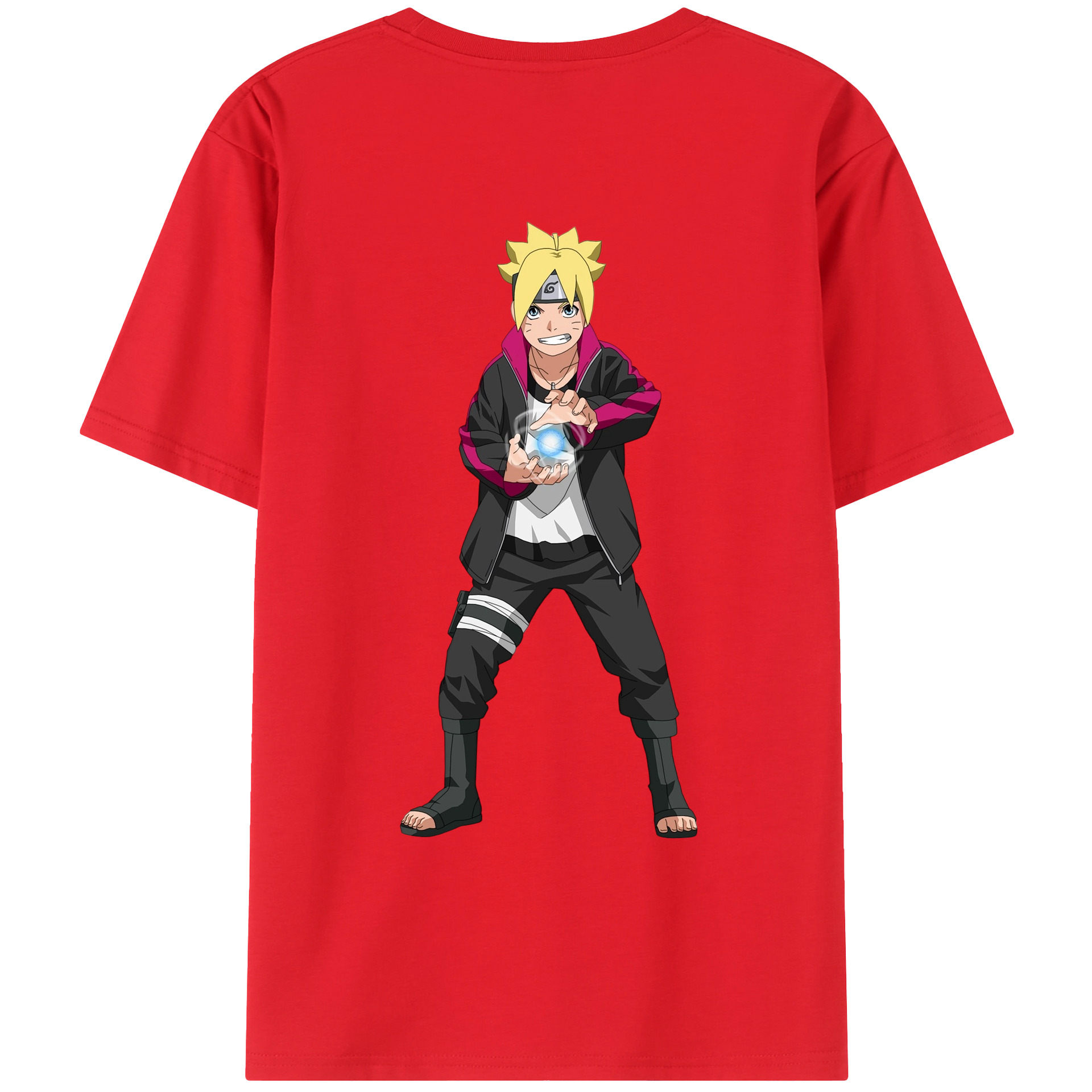 （画像用） NARUTO -ナルト- うずまき ボルト Uzumaki Boruto レディース半袖Tシャツ(バックプリント)