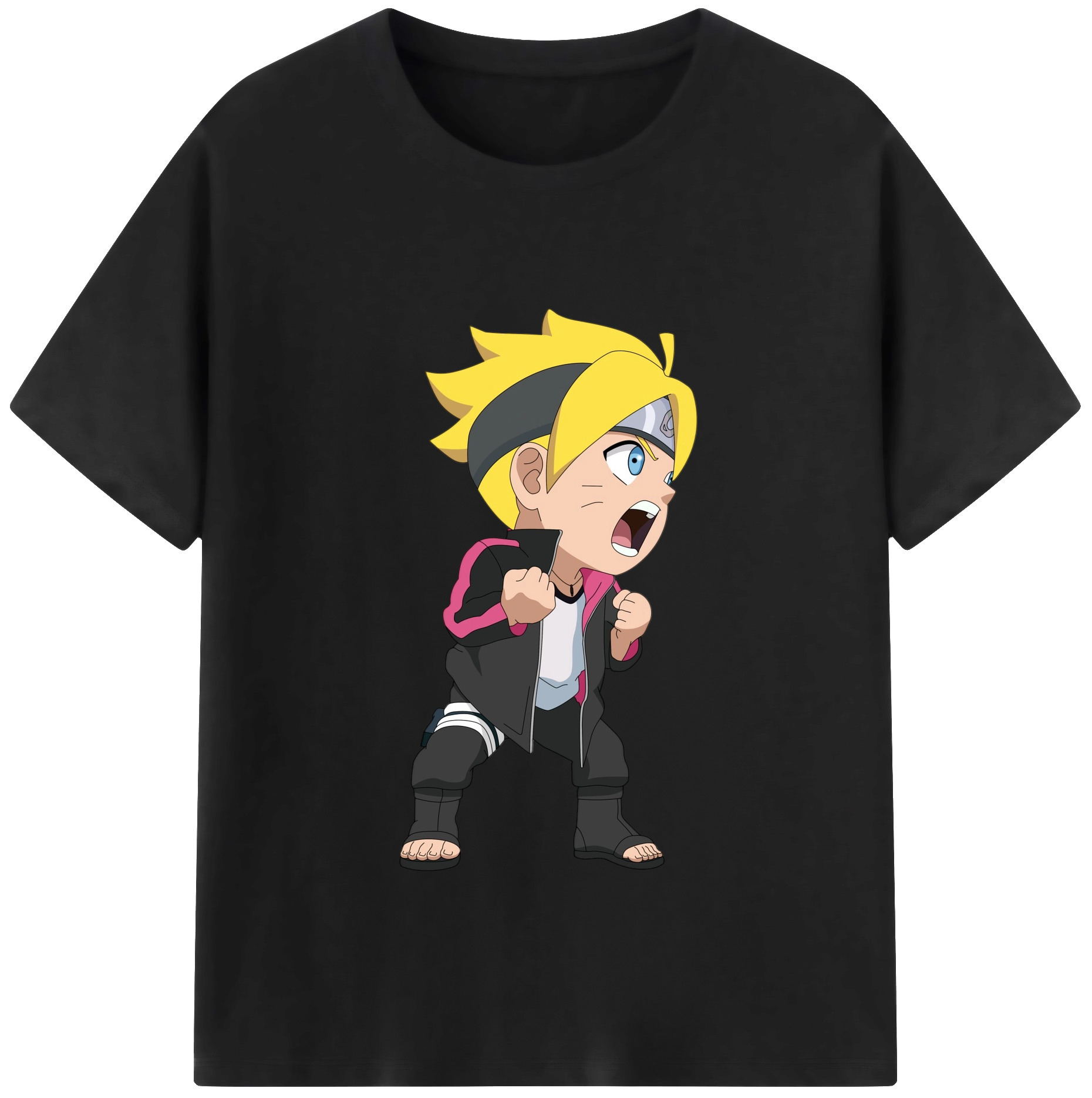 （画像用） NARUTO -ナルト- うずまき ボルト Uzumaki Boruto レディースカジュアルプリントTシャツ（綿100％）