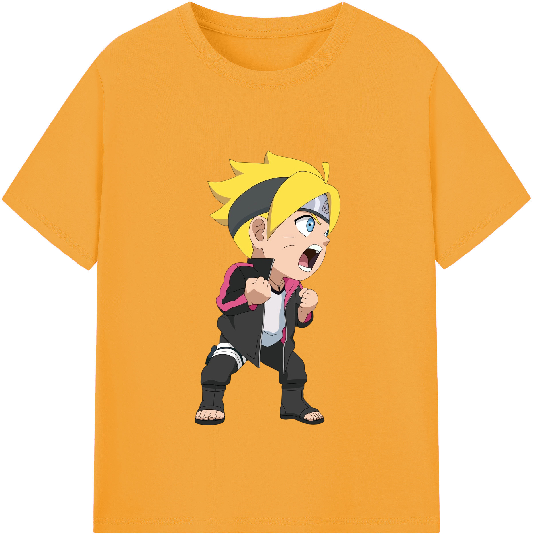 （画像用） NARUTO -ナルト- うずまき ボルト Uzumaki Boruto レディースカジュアルプリントTシャツ（綿100％）