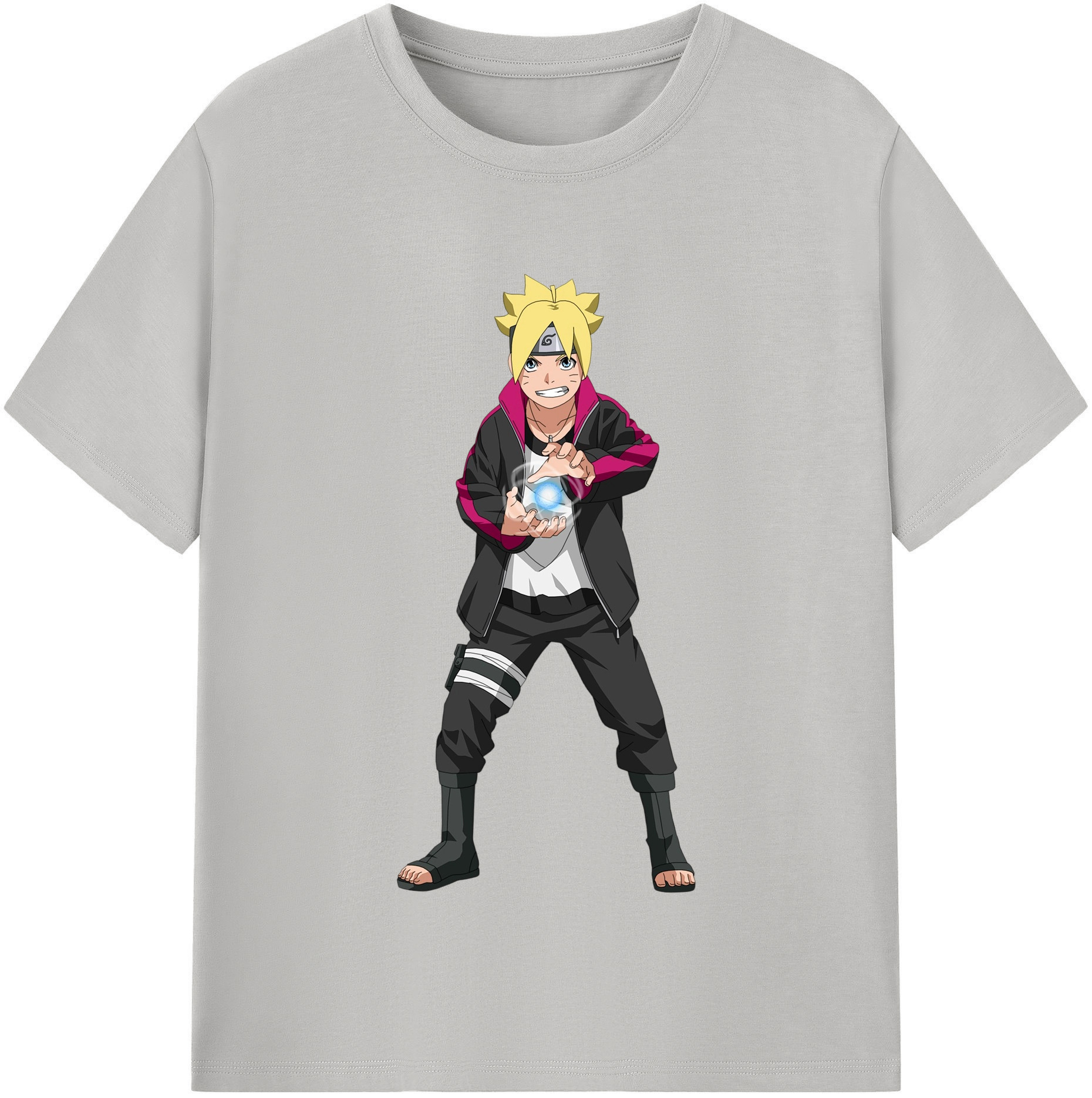 （画像用） NARUTO -ナルト- うずまき ボルト Uzumaki Boruto レディースカジュアルプリントTシャツ（綿100％）