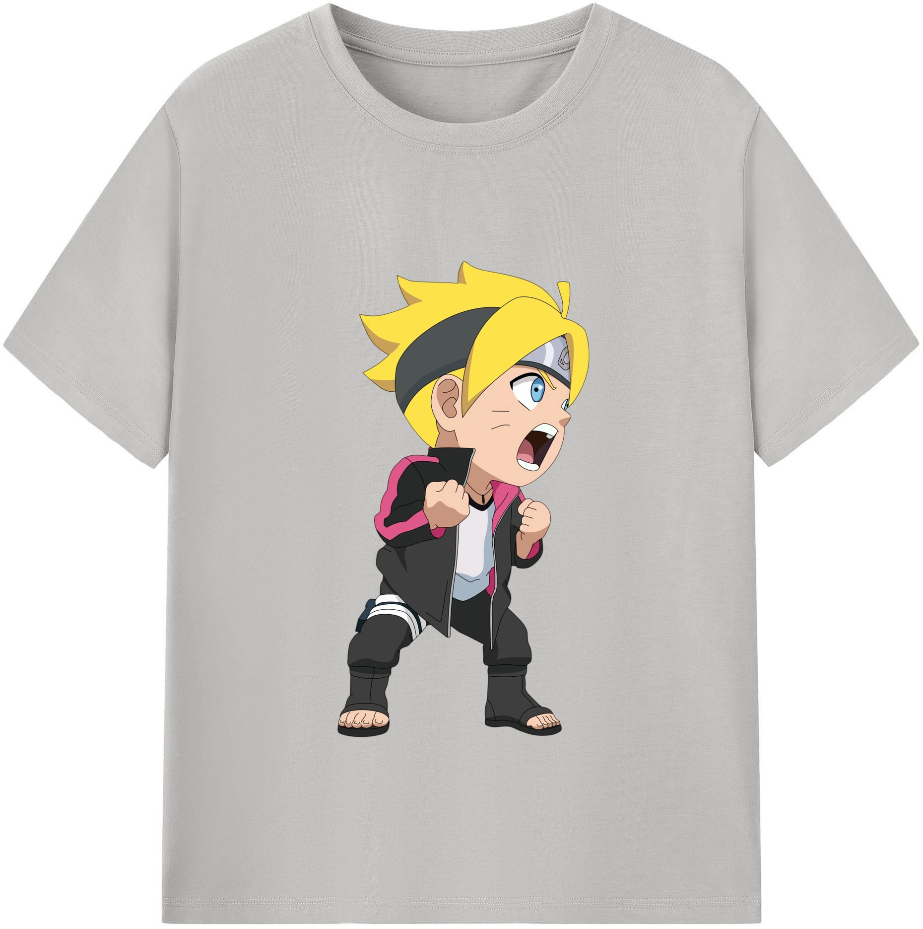 （画像用） NARUTO -ナルト- うずまき ボルト Uzumaki Boruto レディースカジュアルプリントTシャツ（綿100％）