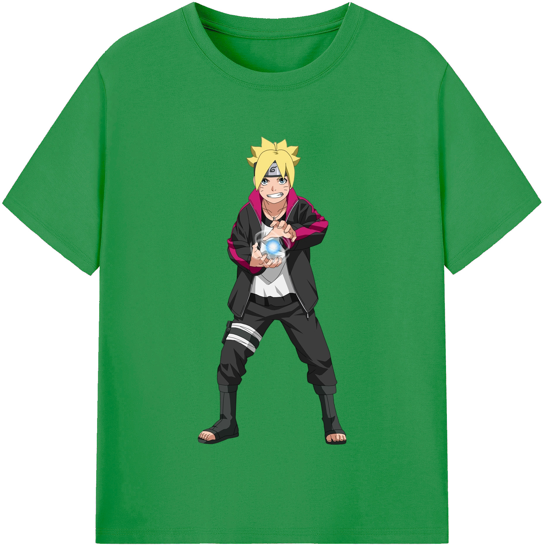 （画像用） NARUTO -ナルト- うずまき ボルト Uzumaki Boruto レディースカジュアルプリントTシャツ（綿100％）