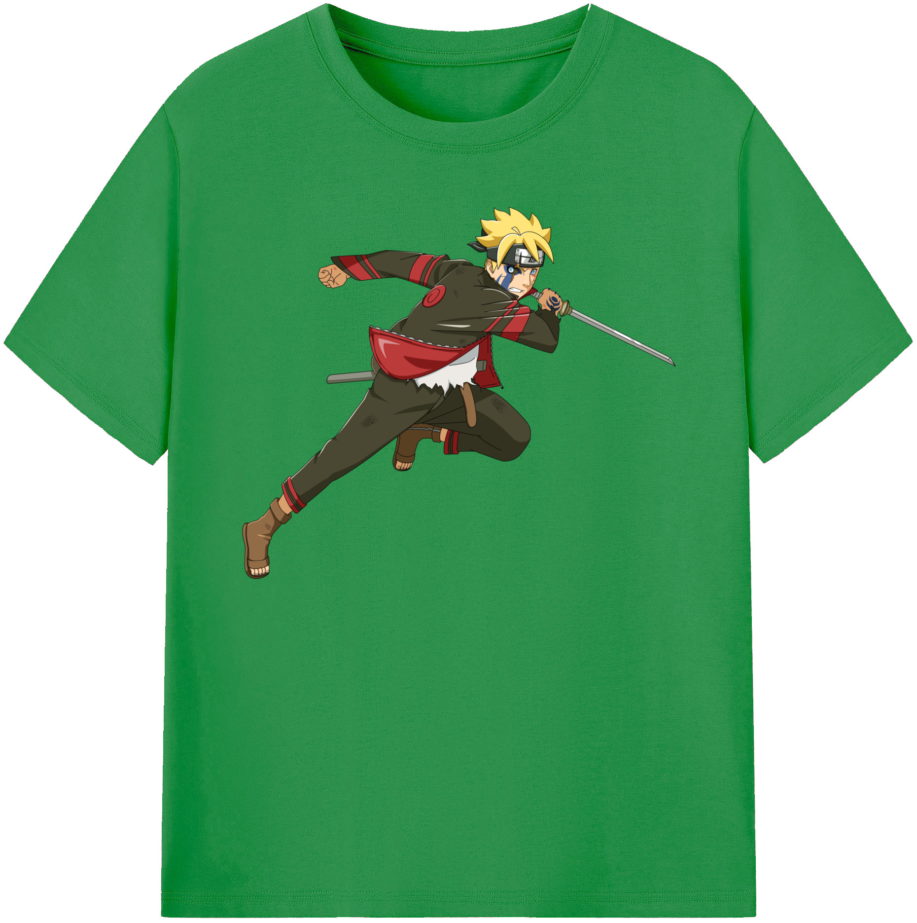 （画像用） NARUTO -ナルト- うずまき ボルト Uzumaki Boruto レディースカジュアルプリントTシャツ（綿100％）