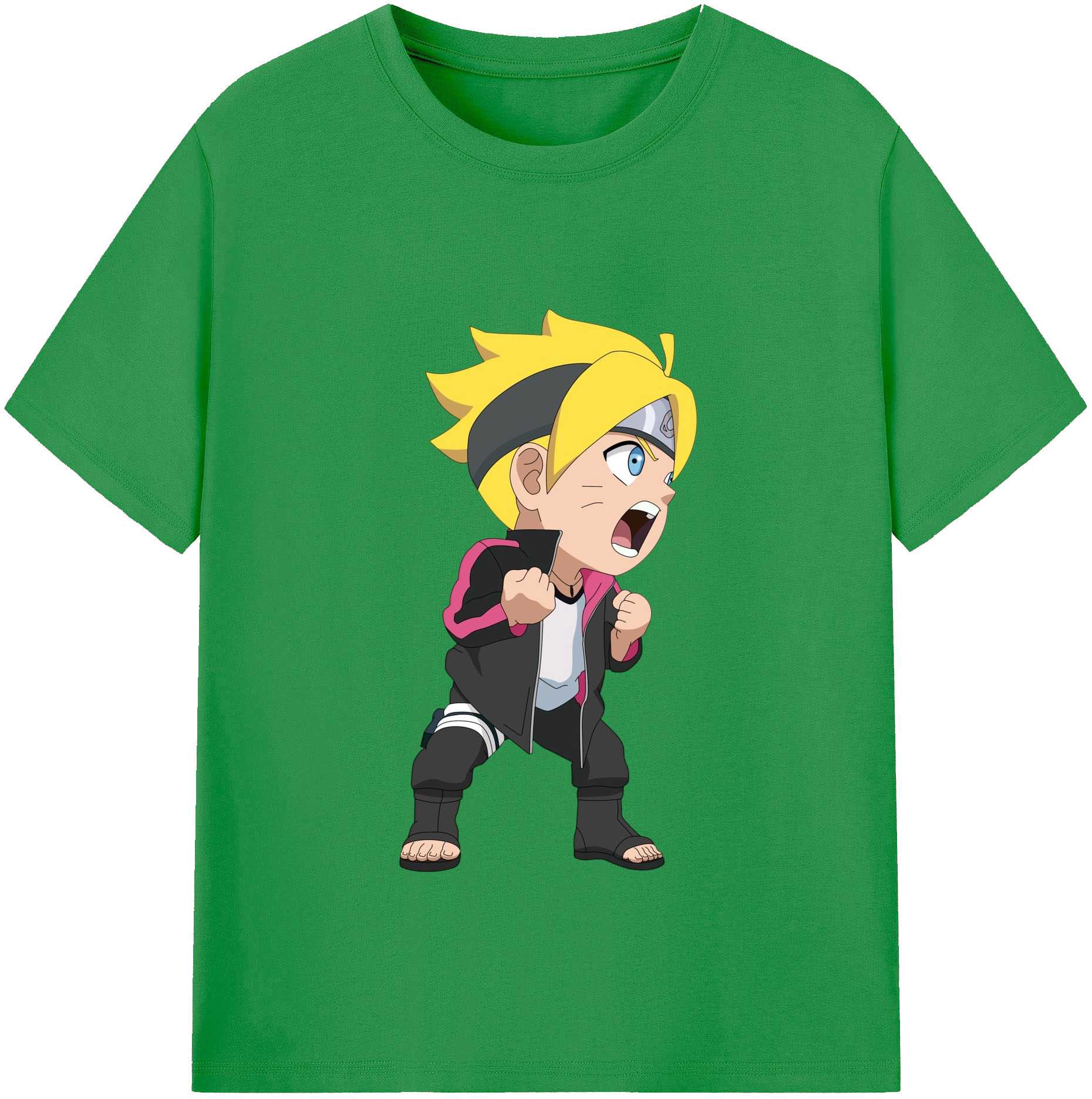 （画像用） NARUTO -ナルト- うずまき ボルト Uzumaki Boruto レディースカジュアルプリントTシャツ（綿100％）
