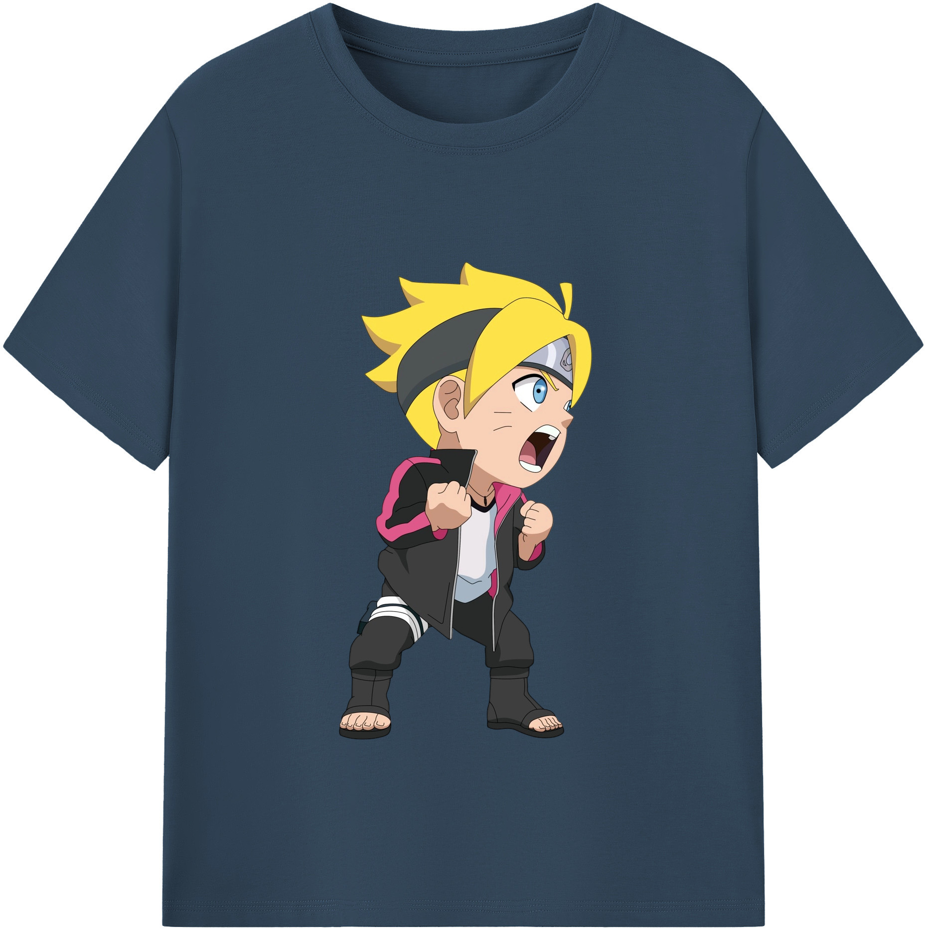 （画像用） NARUTO -ナルト- うずまき ボルト Uzumaki Boruto レディースカジュアルプリントTシャツ（綿100％）