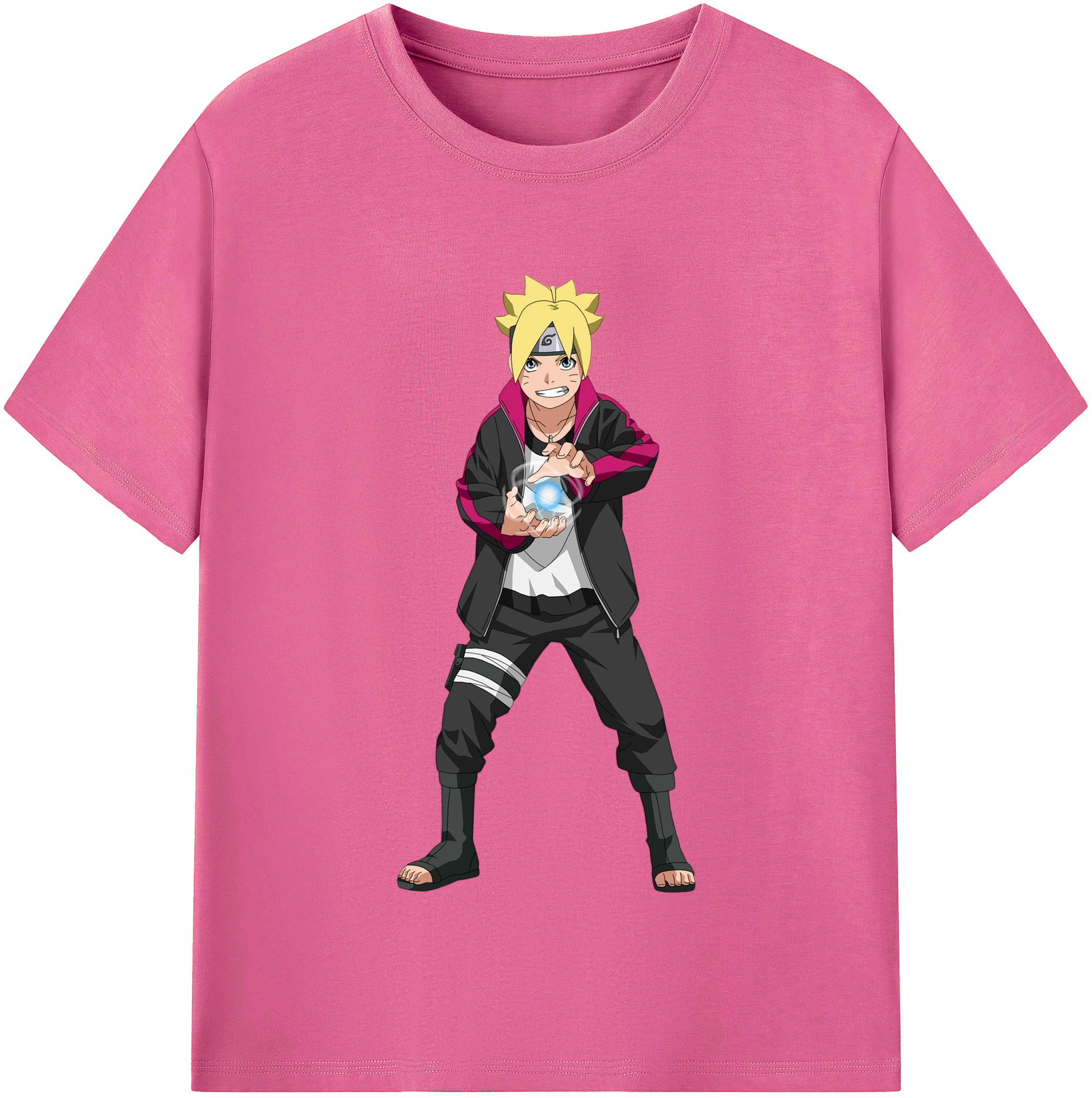 （画像用） NARUTO -ナルト- うずまき ボルト Uzumaki Boruto レディースカジュアルプリントTシャツ（綿100％）