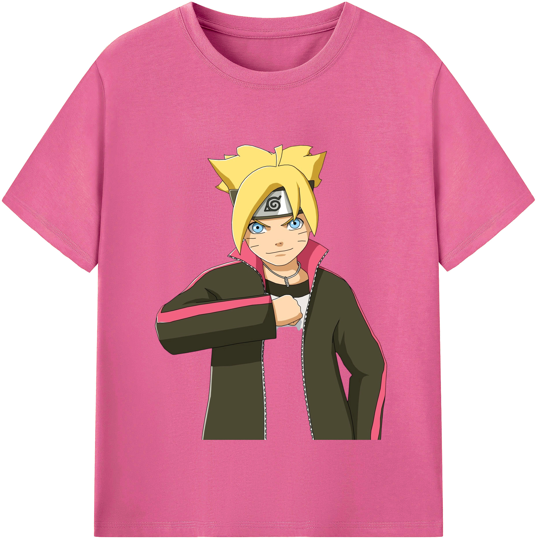 （画像用） NARUTO -ナルト- うずまき ボルト Uzumaki Boruto レディースカジュアルプリントTシャツ（綿100％）