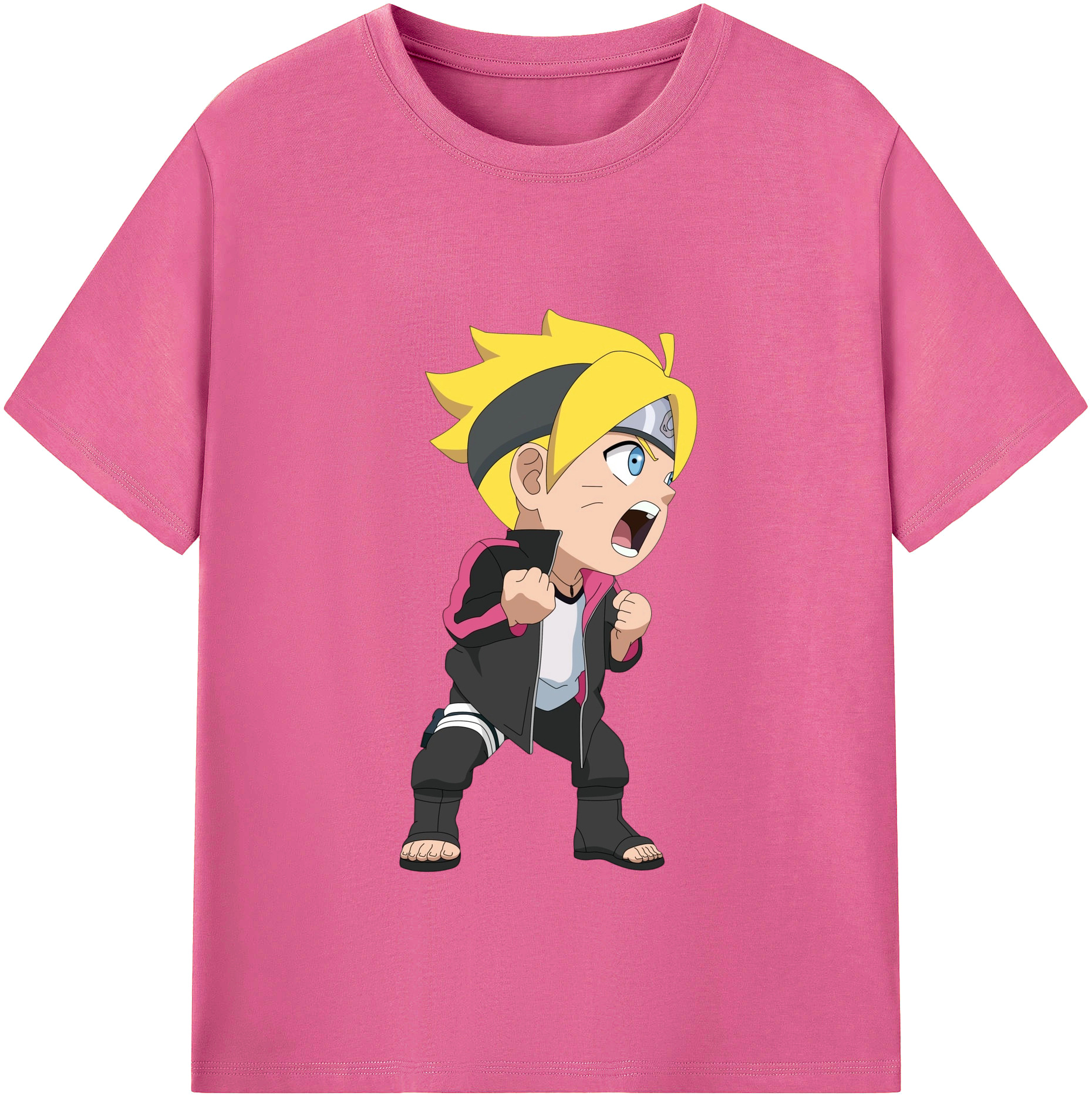 （画像用） NARUTO -ナルト- うずまき ボルト Uzumaki Boruto レディースカジュアルプリントTシャツ（綿100％）