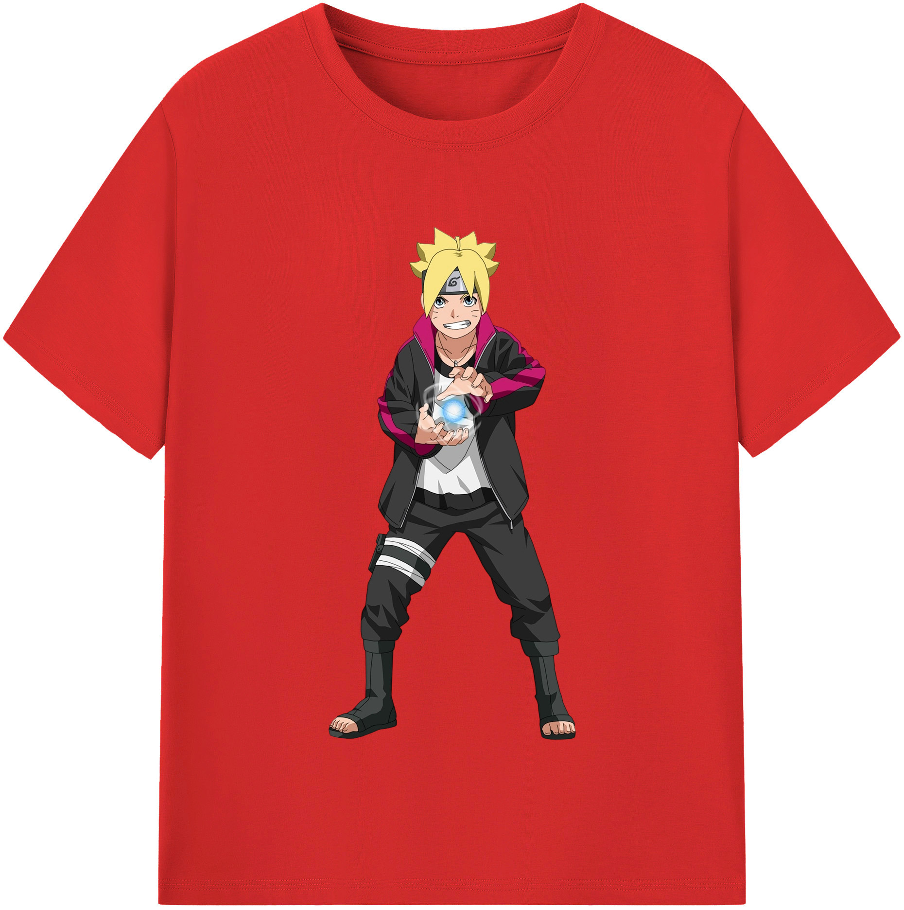 （画像用） NARUTO -ナルト- うずまき ボルト Uzumaki Boruto レディースカジュアルプリントTシャツ（綿100％）