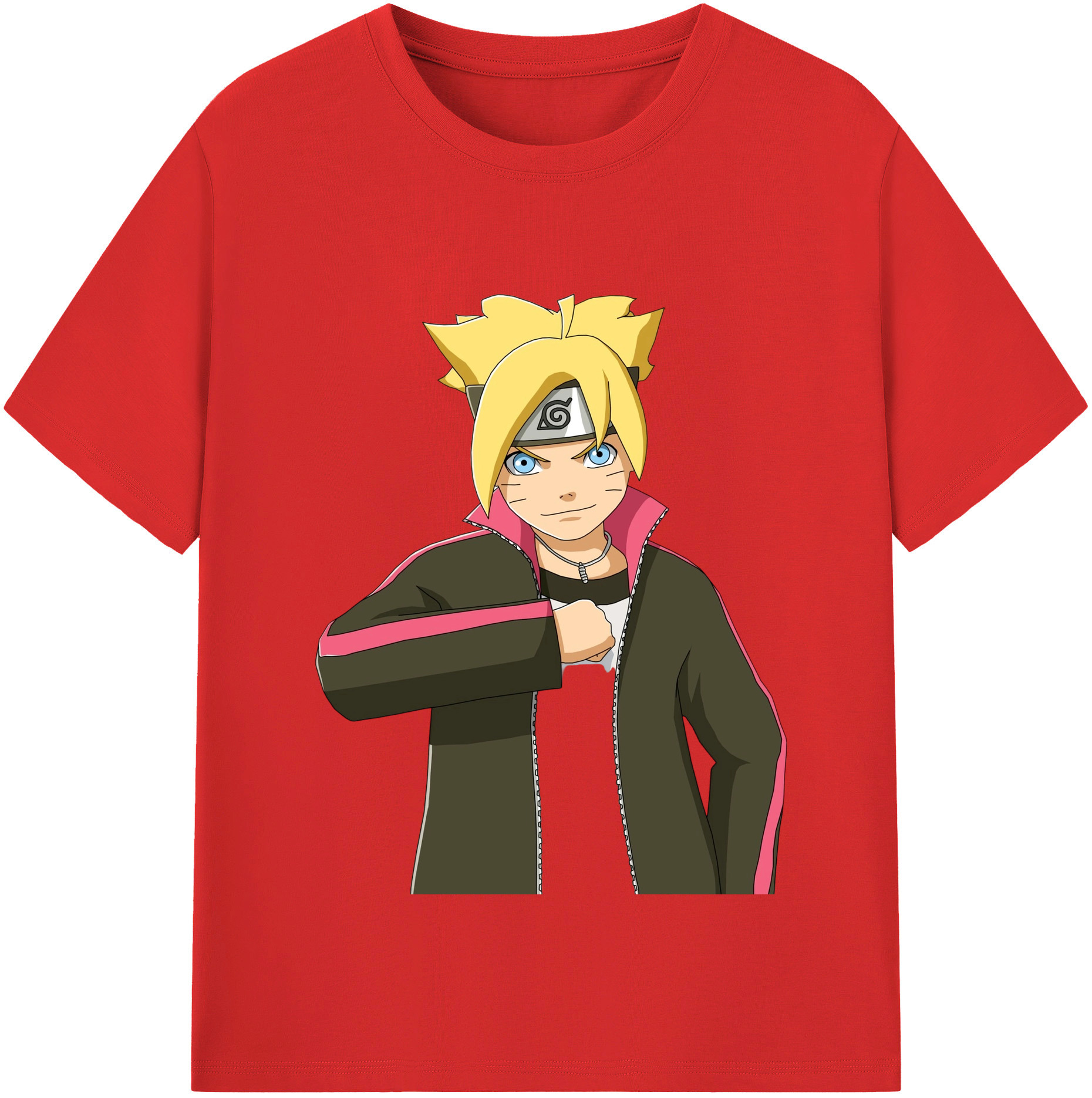 （画像用） NARUTO -ナルト- うずまき ボルト Uzumaki Boruto レディースカジュアルプリントTシャツ（綿100％）