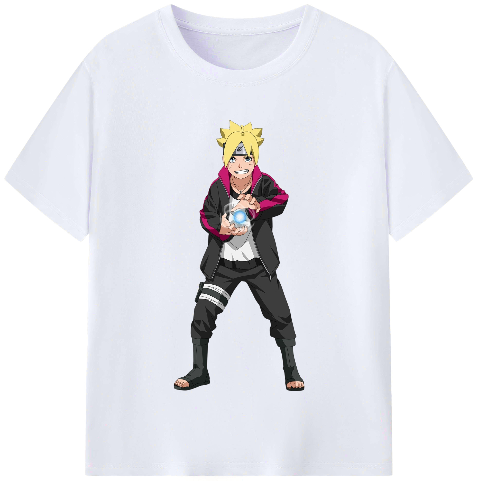 （画像用） NARUTO -ナルト- うずまき ボルト Uzumaki Boruto レディースカジュアルプリントTシャツ（綿100％）