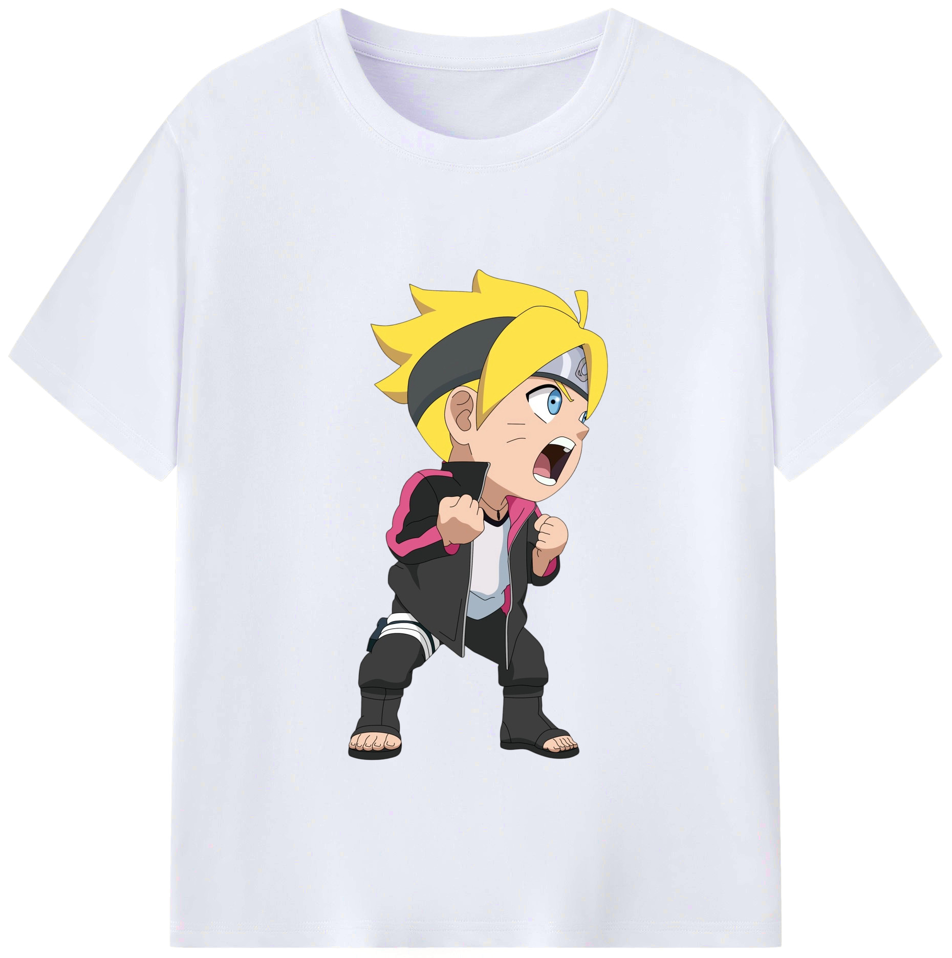 （画像用） NARUTO -ナルト- うずまき ボルト Uzumaki Boruto レディースカジュアルプリントTシャツ（綿100％）