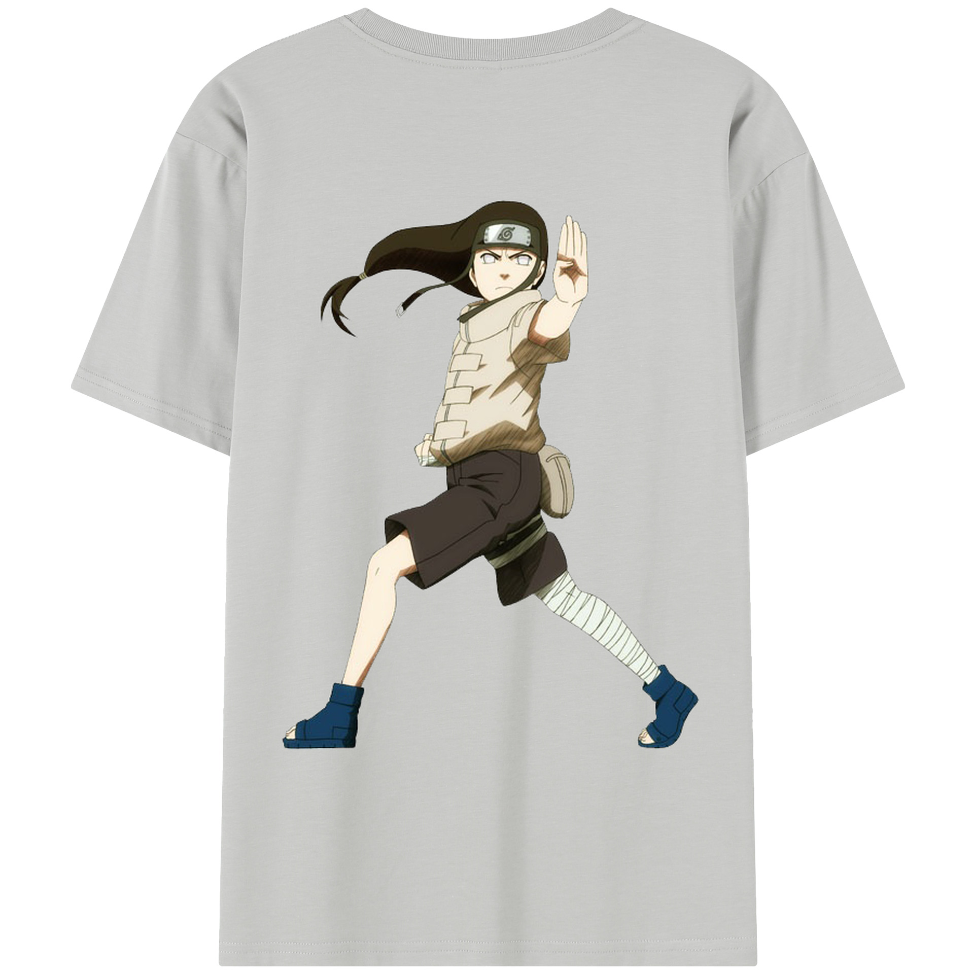 （画像用） NARUTO -ナルト- 日向ネジ Hyūga Neji レディース半袖Tシャツ(バックプリント)
