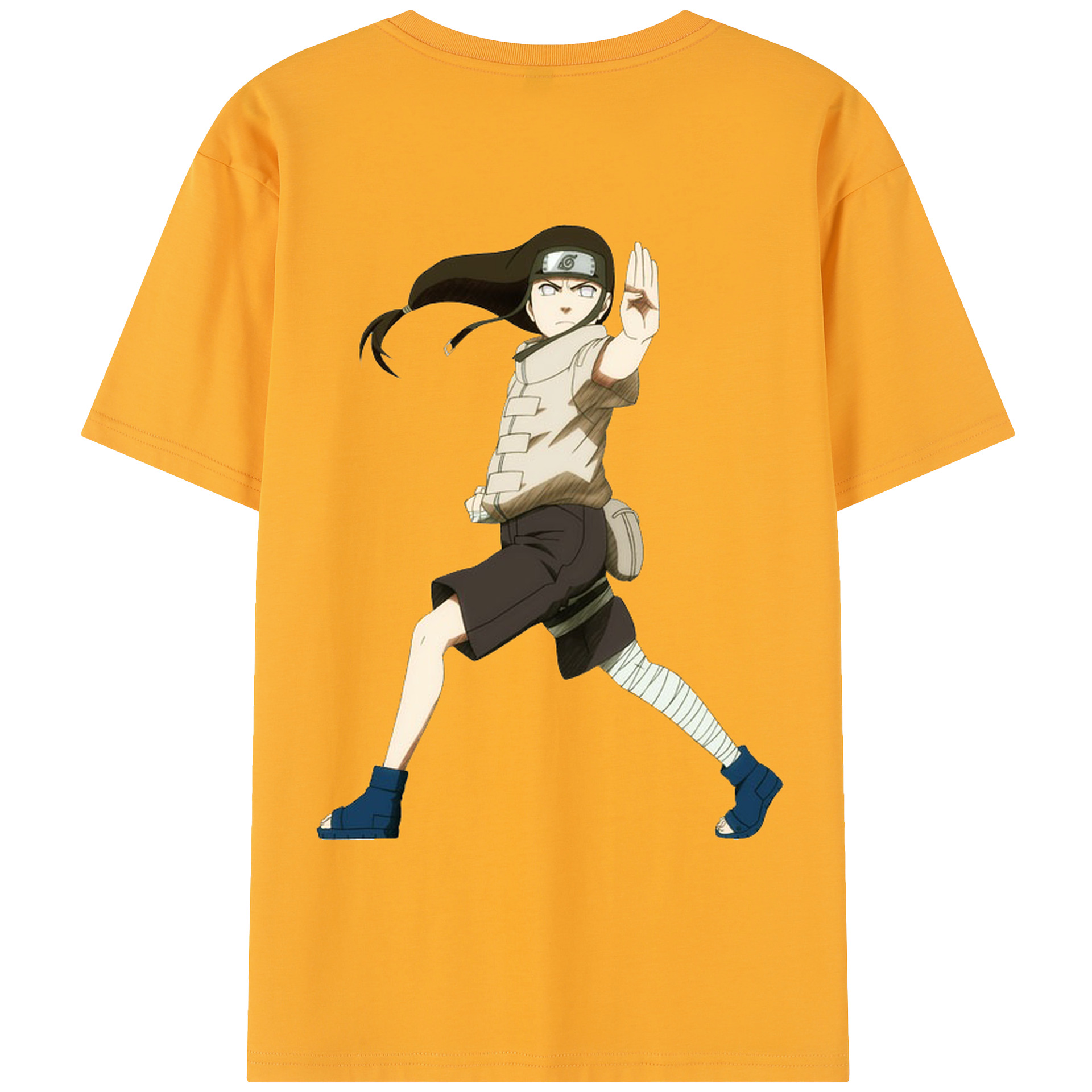 （画像用） NARUTO -ナルト- 日向ネジ Hyūga Neji レディース半袖Tシャツ(バックプリント)
