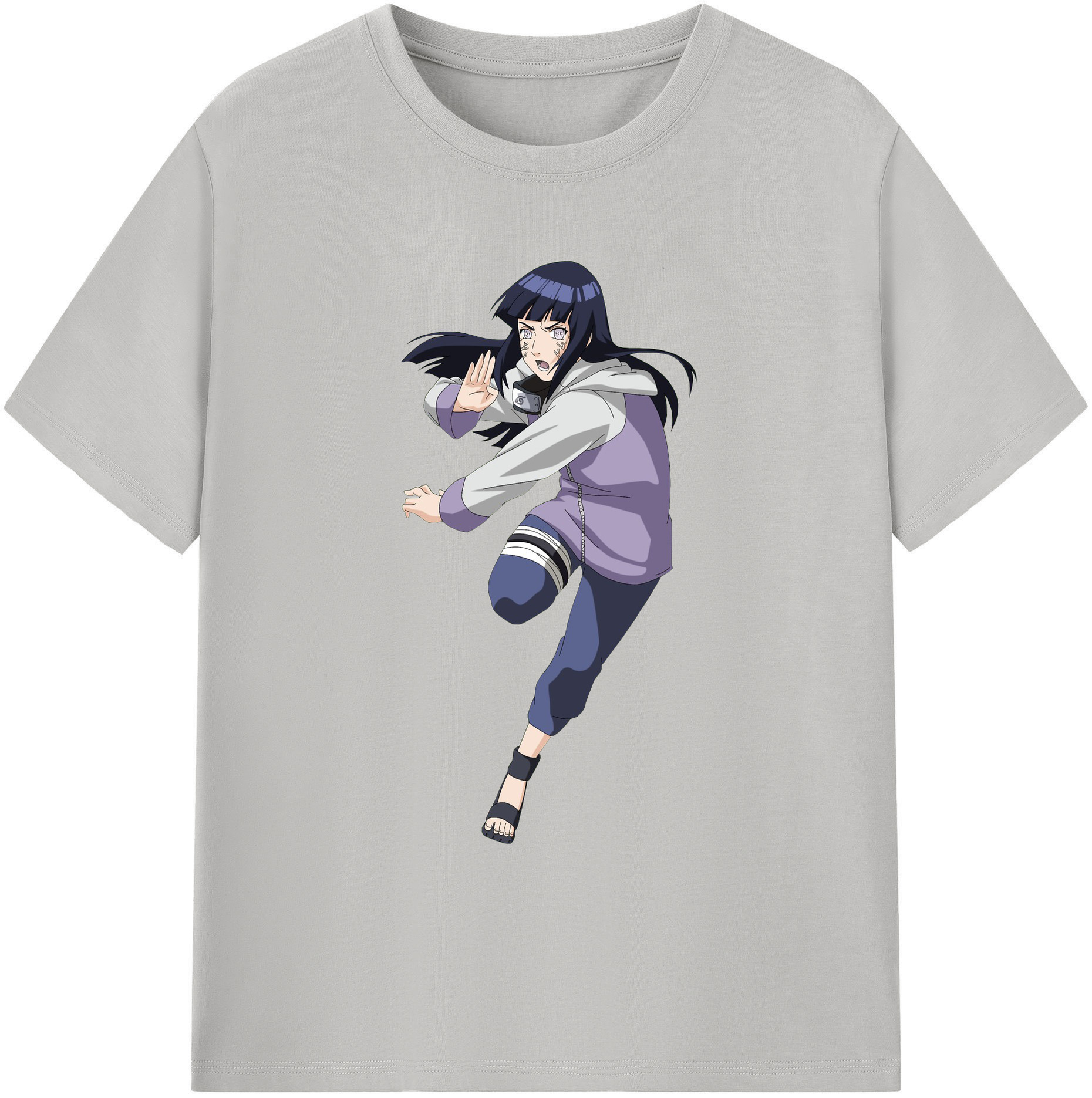 （画像用） NARUTO -ナルト- 日向ヒナタ Hyūga Hinata 綿100％ メンズ半袖Tシャツ｜肌触りやわらか＆通気性