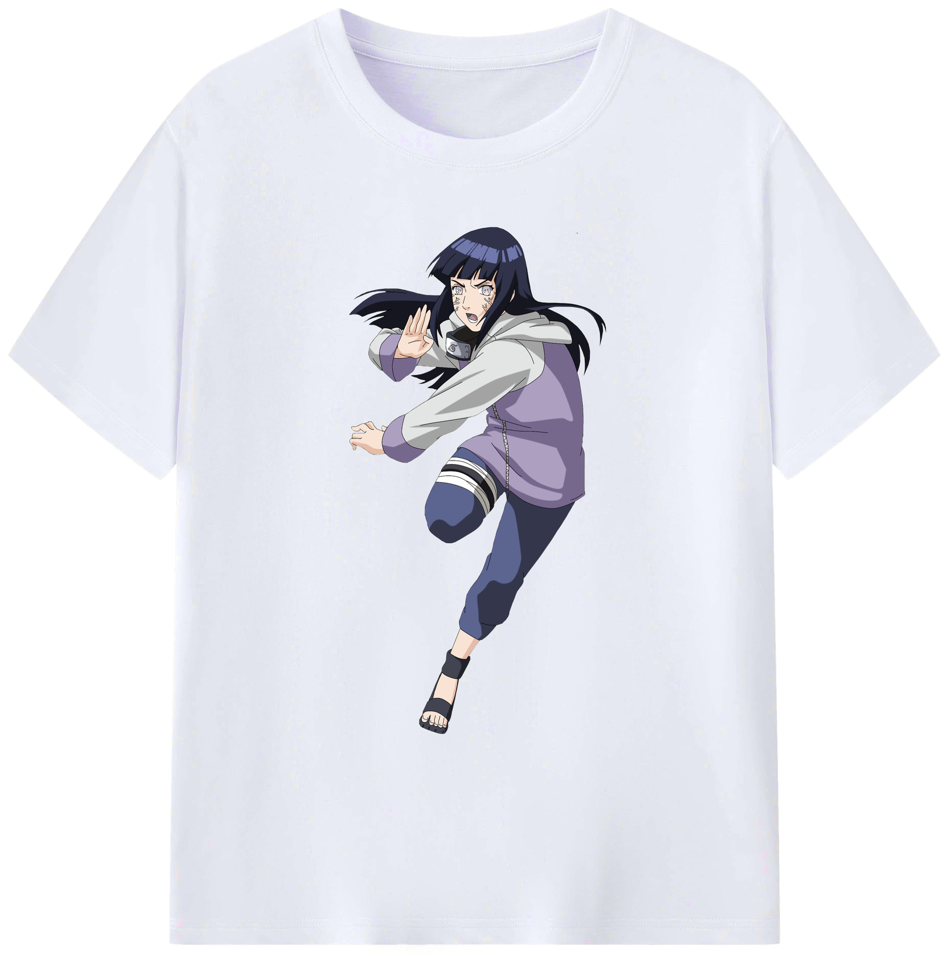 （画像用） NARUTO -ナルト- 日向ヒナタ Hyūga Hinata 綿100％ メンズ半袖Tシャツ｜肌触りやわらか＆通気性