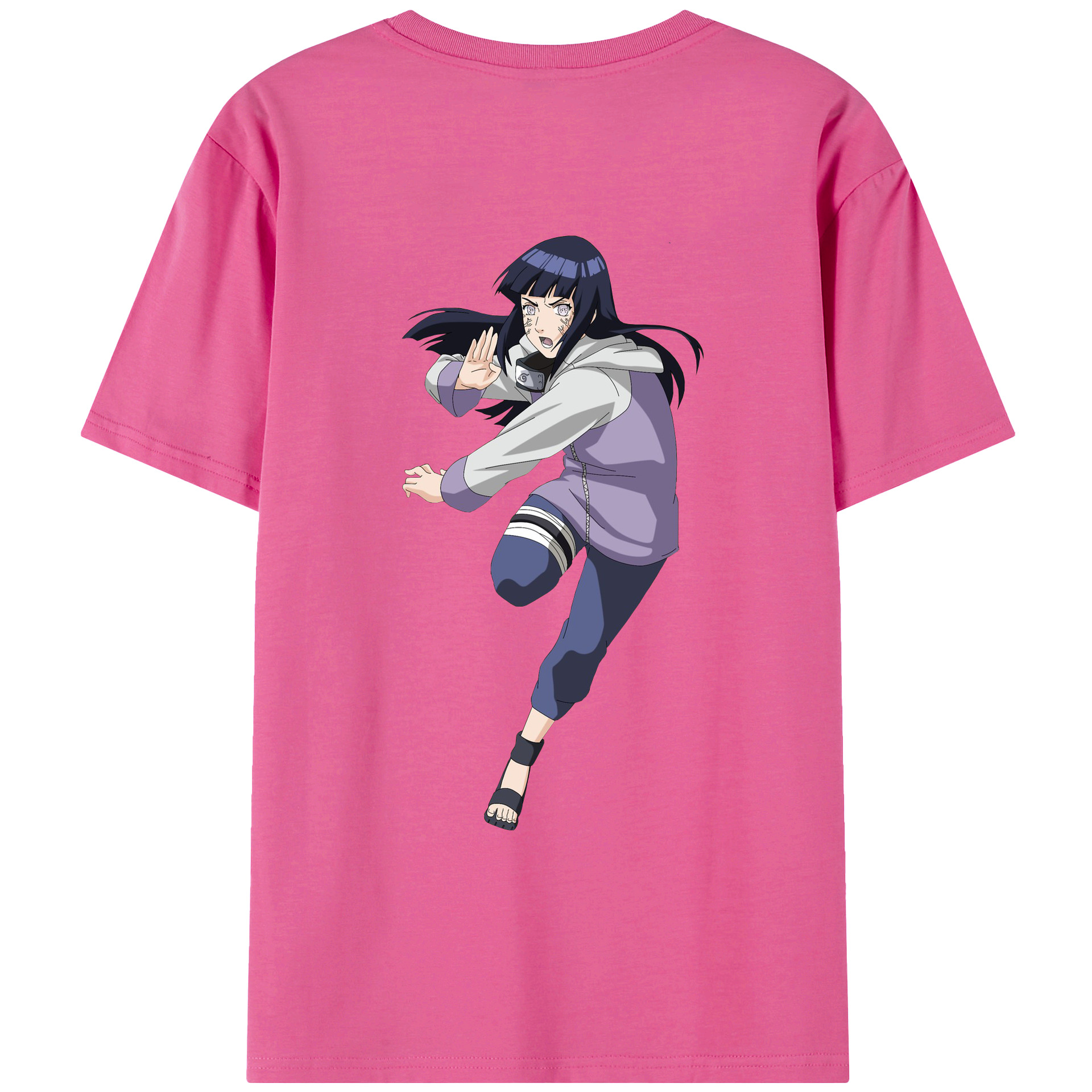 （画像用） NARUTO -ナルト- 日向ヒナタ Hyūga Hinata レディース半袖Tシャツ(バックプリント)