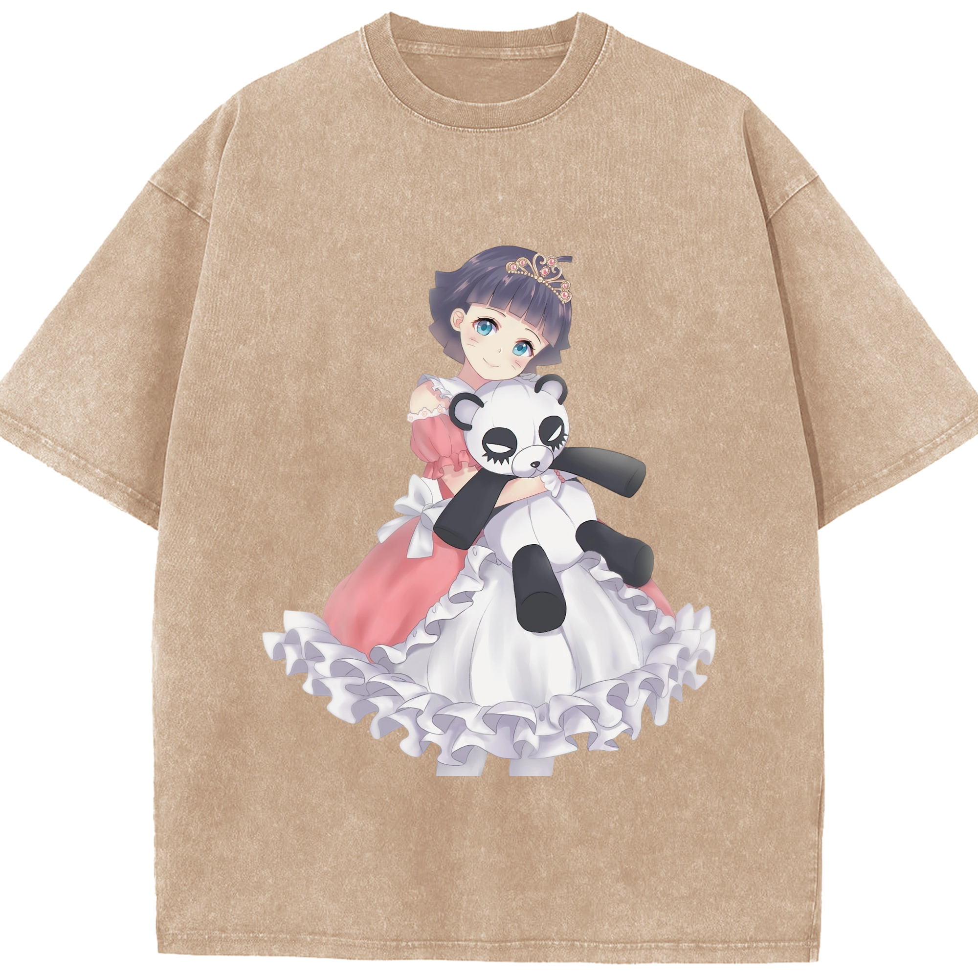 （画像用） NARUTO -ナルト- うずまき ヒマワリ Uzumaki Himawari 綿100% ヴィンテージ風 半袖Tシャツ（フロントプリント）