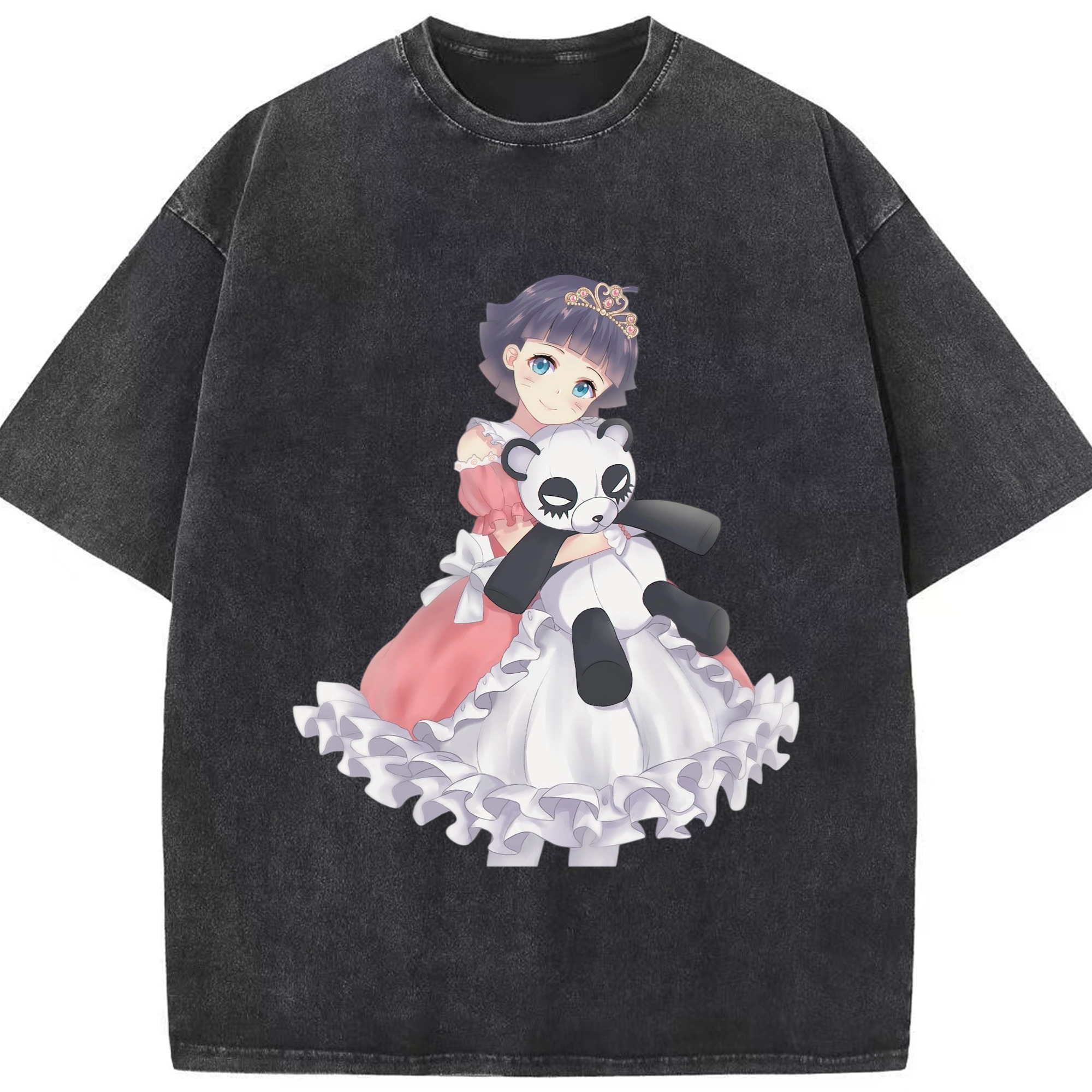 （画像用） NARUTO -ナルト- うずまき ヒマワリ Uzumaki Himawari 綿100% ヴィンテージ風 半袖Tシャツ（フロントプリント）
