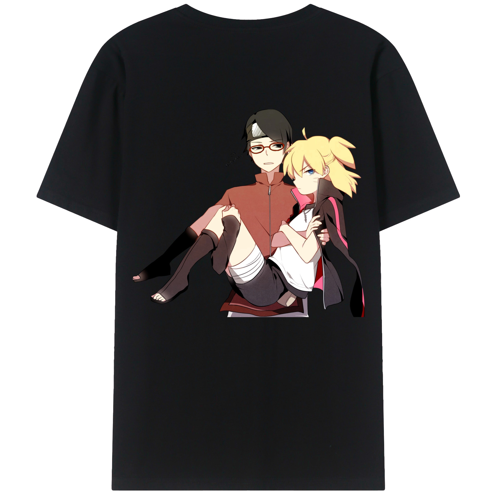 （画像用） NARUTO -ナルト- うちは サラダ Uchiha Sarada レディース半袖Tシャツ(バックプリント)