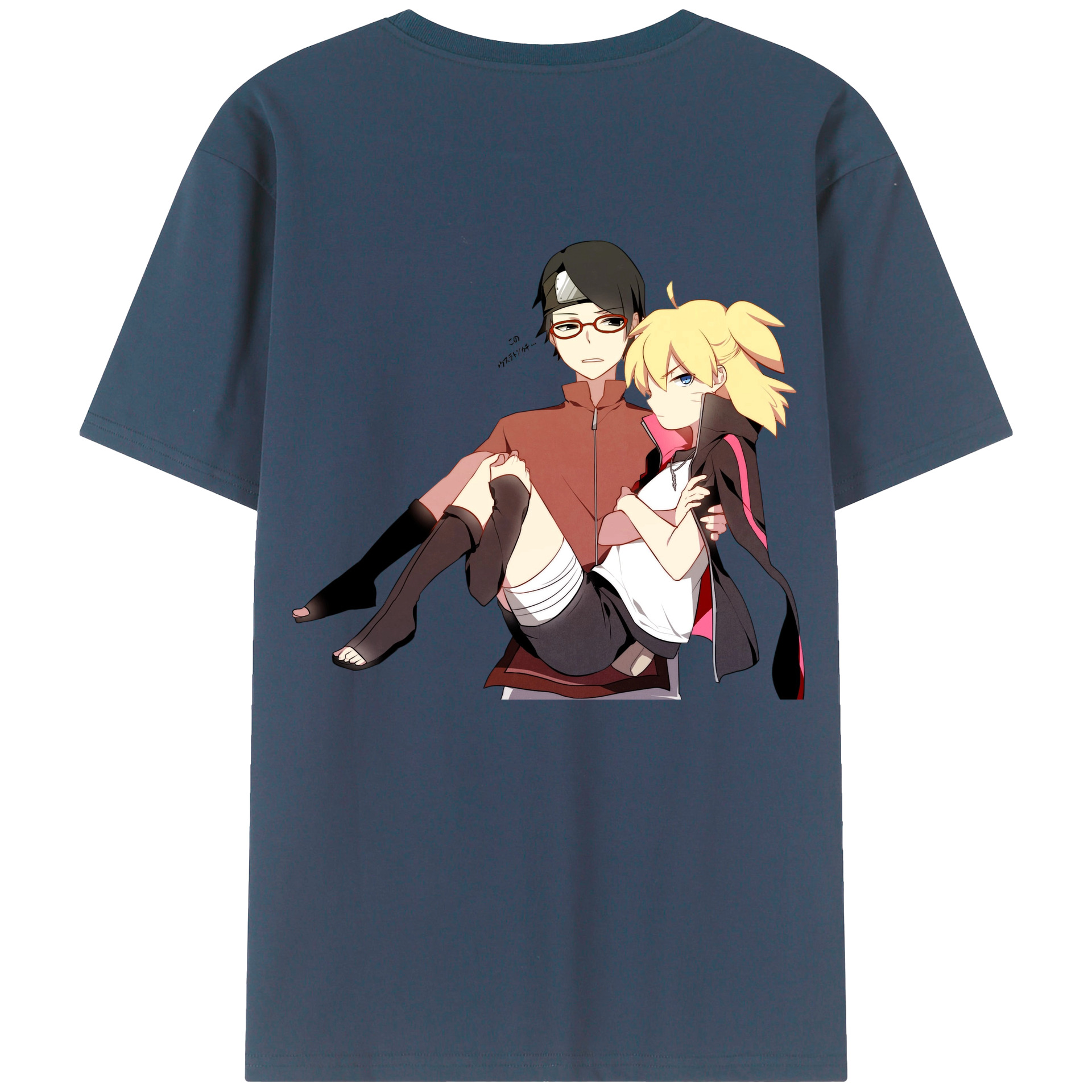 （画像用） NARUTO -ナルト- うちは サラダ Uchiha Sarada レディース半袖Tシャツ(バックプリント)