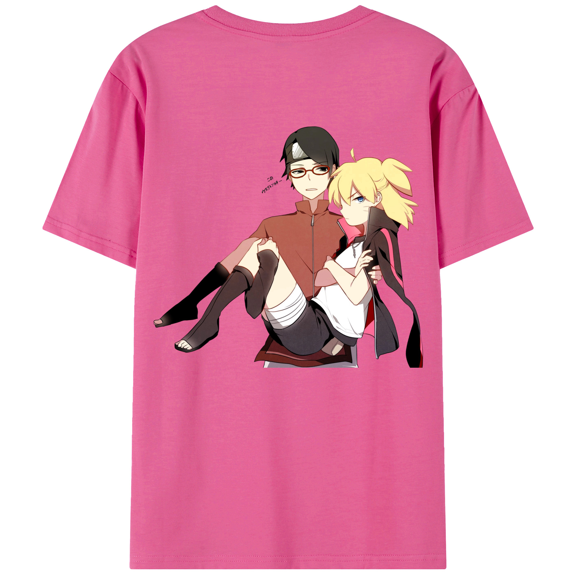 （画像用） NARUTO -ナルト- うちは サラダ Uchiha Sarada レディース半袖Tシャツ(バックプリント)
