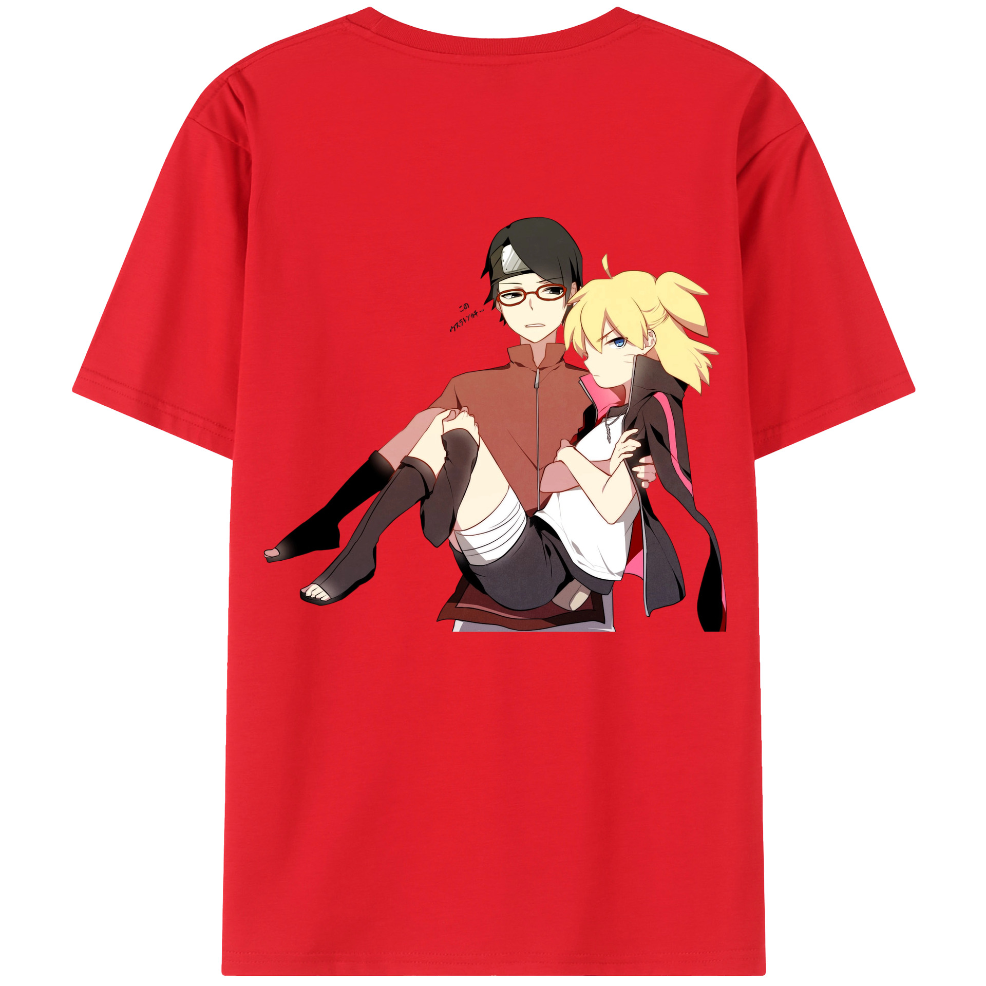 （画像用） NARUTO -ナルト- うちは サラダ Uchiha Sarada レディース半袖Tシャツ(バックプリント)