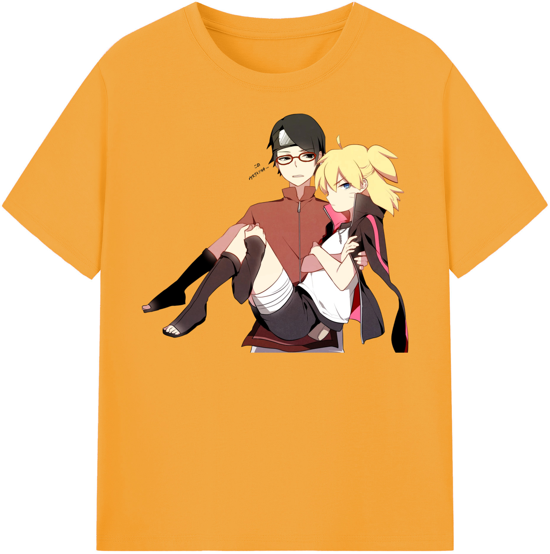 （画像用） NARUTO -ナルト- うちは サラダ Uchiha Sarada レディースカジュアルプリントTシャツ（綿100％）