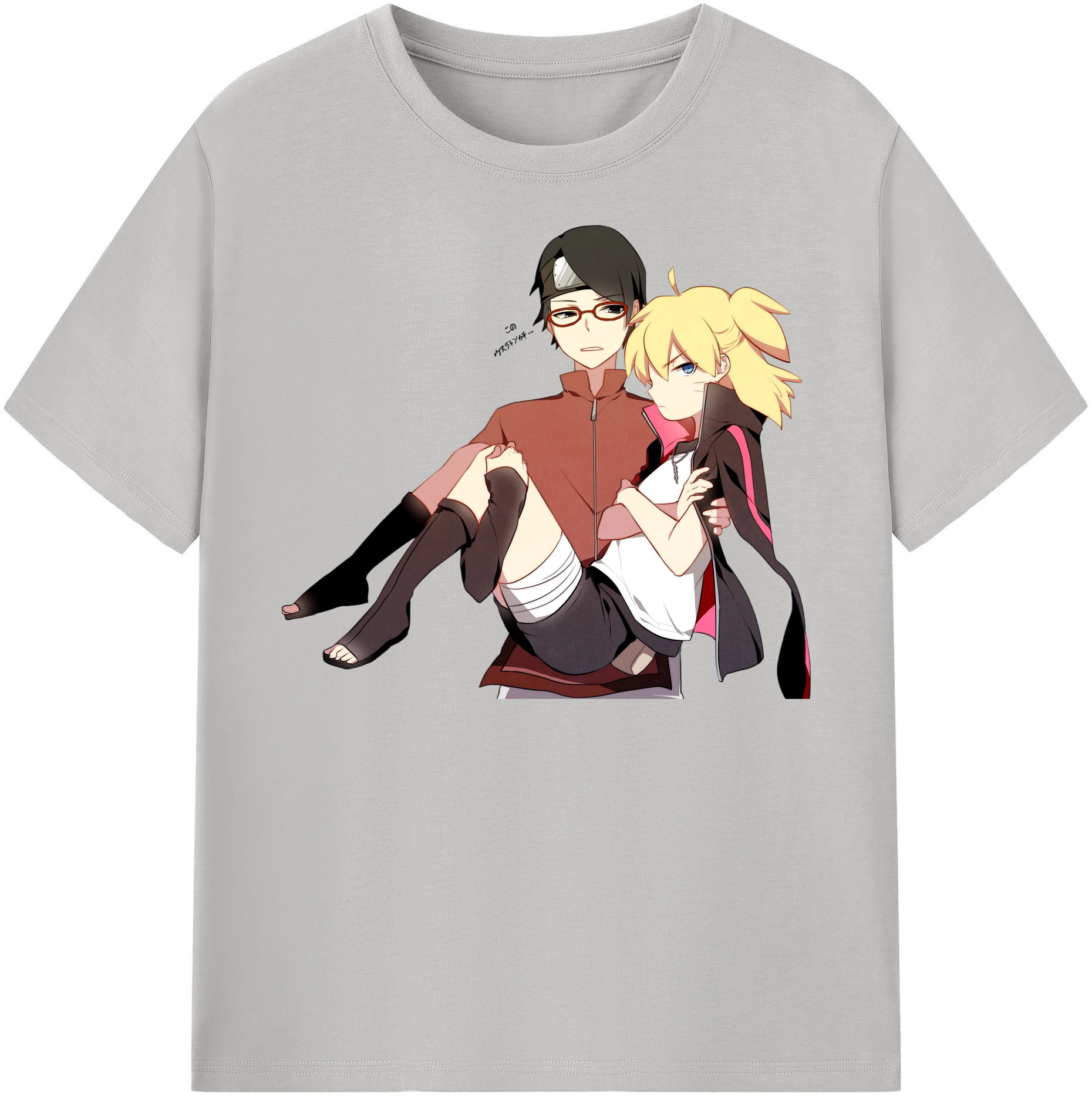 （画像用） NARUTO -ナルト- うちは サラダ Uchiha Sarada レディースカジュアルプリントTシャツ（綿100％）