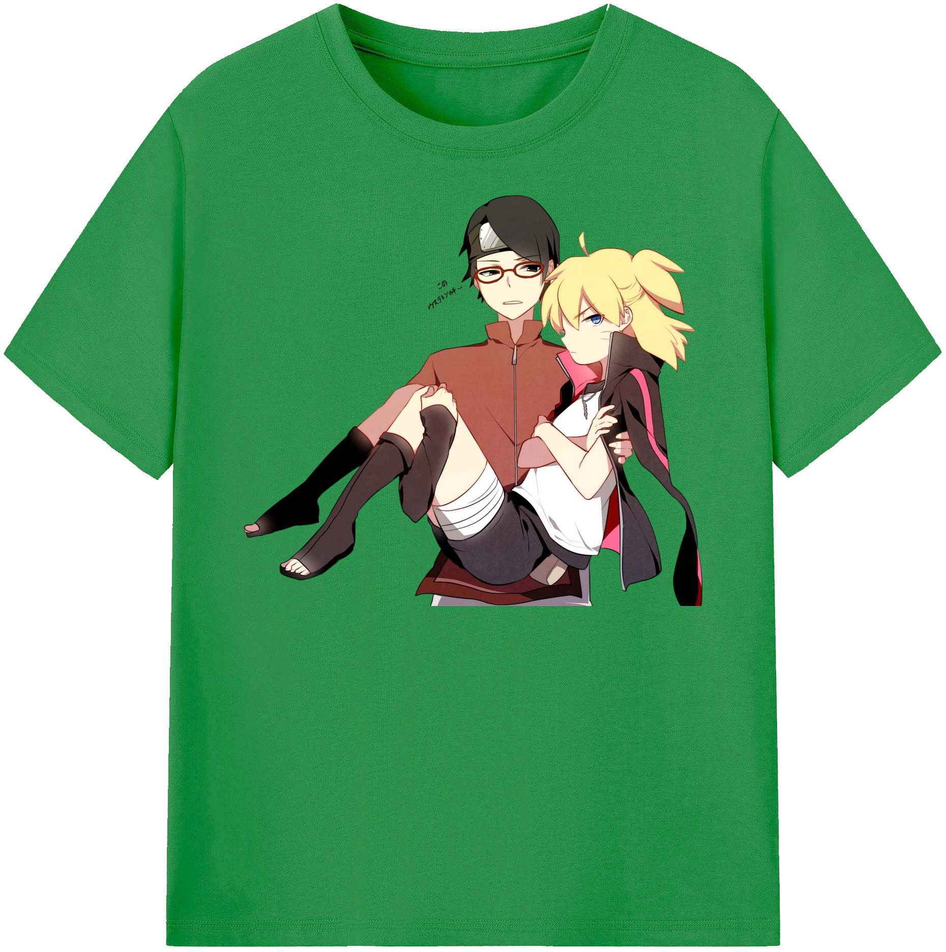 （画像用） NARUTO -ナルト- うちは サラダ Uchiha Sarada レディースカジュアルプリントTシャツ（綿100％）