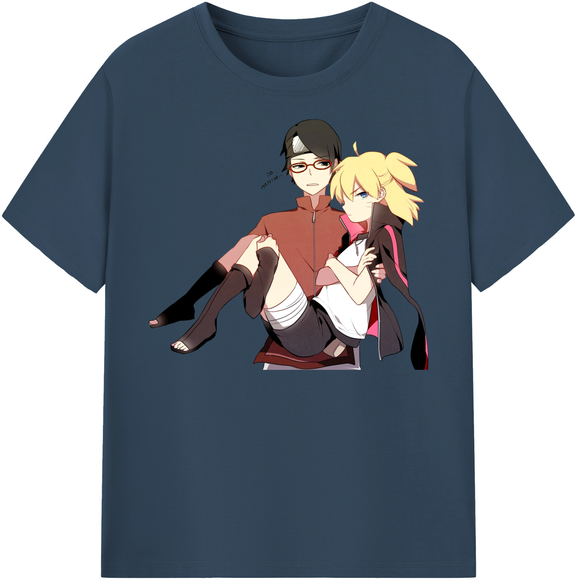 （画像用） NARUTO -ナルト- うちは サラダ Uchiha Sarada レディースカジュアルプリントTシャツ（綿100％）