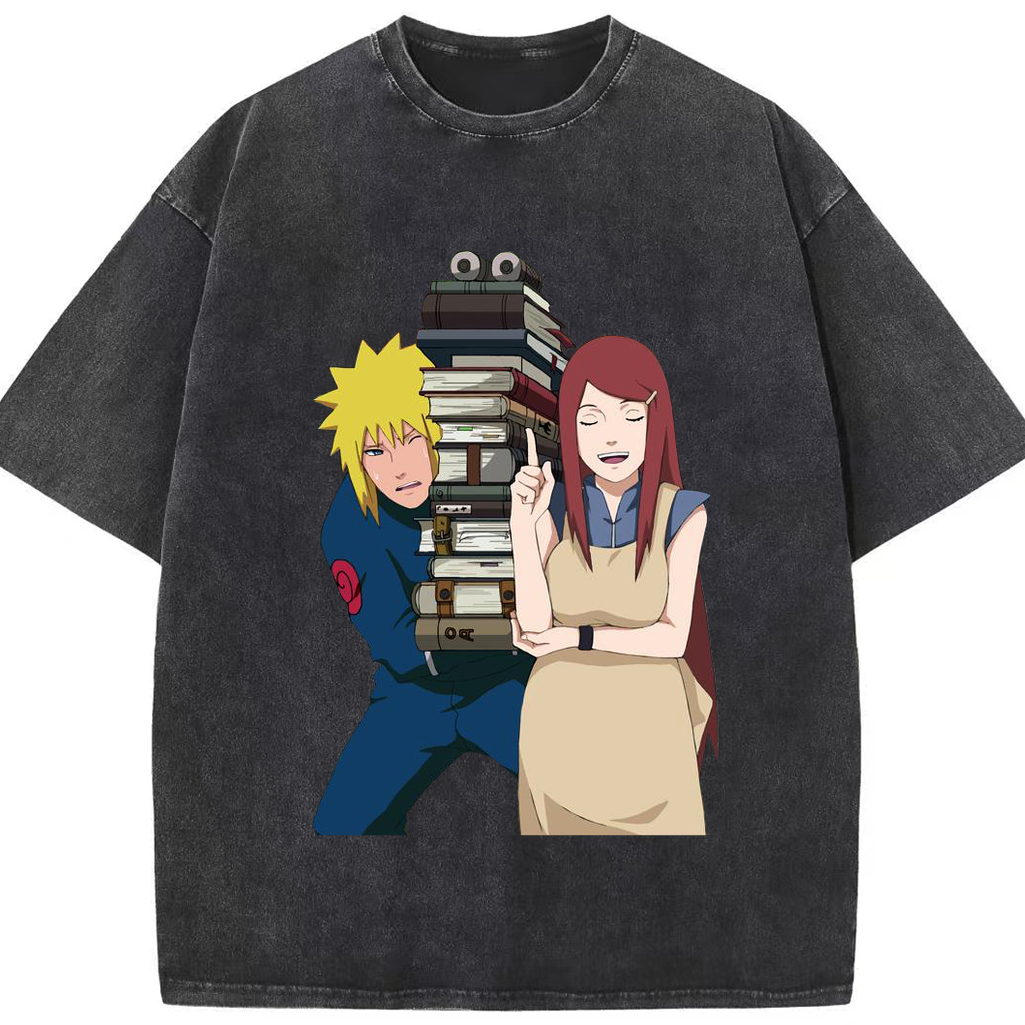 （画像用） NARUTO -ナルト- 波風 ミナト Namikaze Minato 綿100% ヴィンテージ風 半袖Tシャツ（フロントプリント）