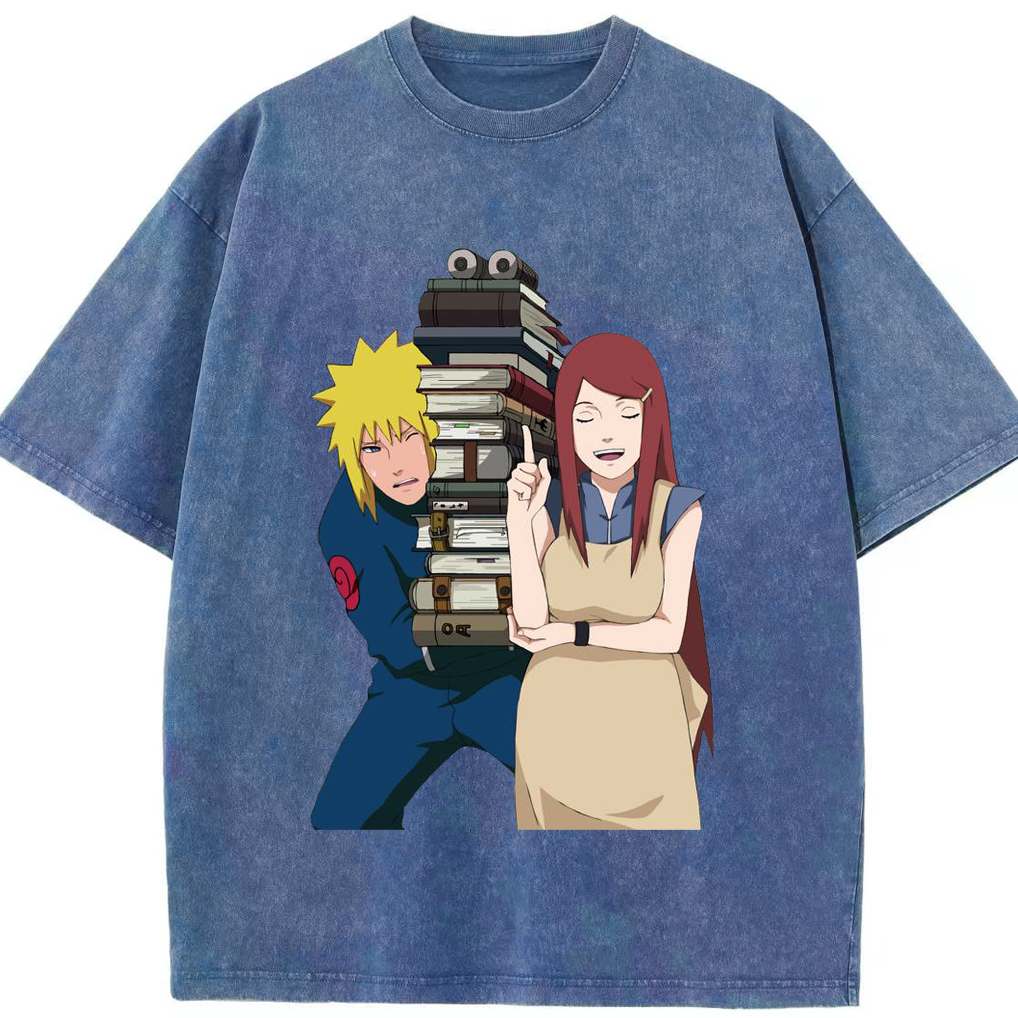（画像用） NARUTO -ナルト- 波風 ミナト Namikaze Minato 綿100% ヴィンテージ風 半袖Tシャツ（フロントプリント）